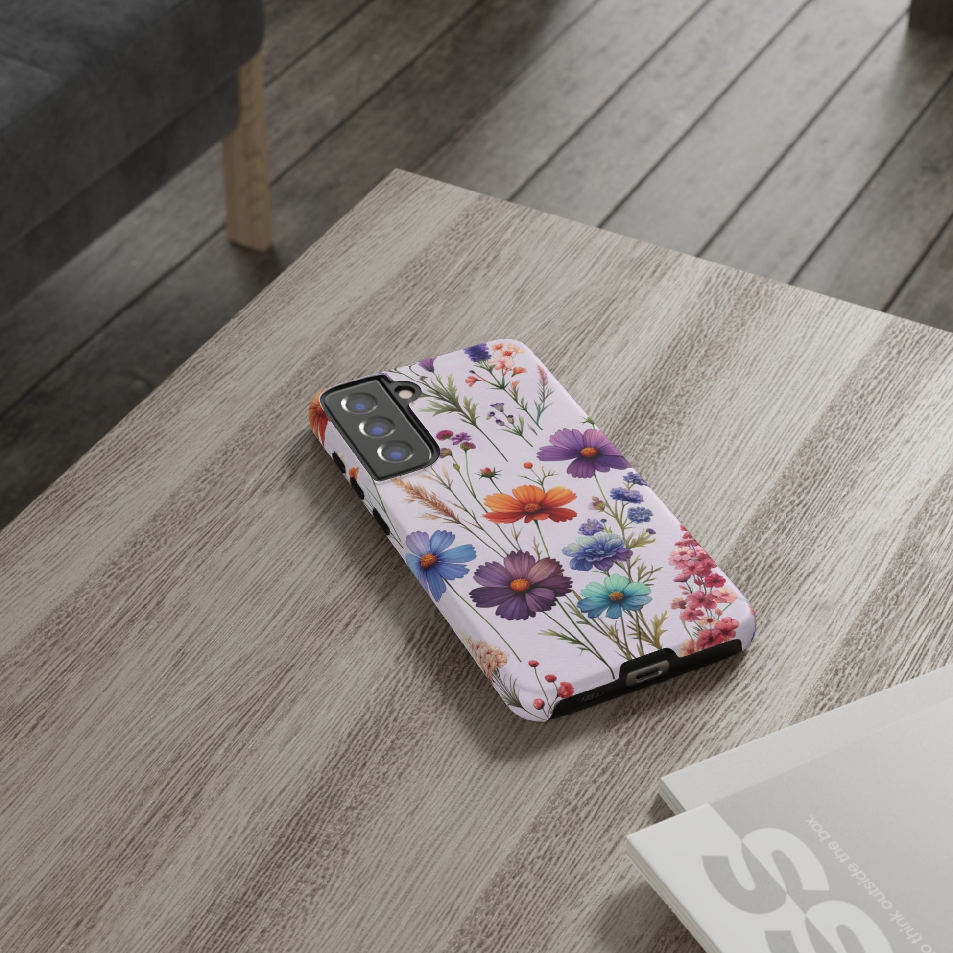 Lavender Wildflowers Protective Phone Case Gift for Her Phone 15, Samsung iPhone Samsung Gift for Her Case iPhone 15, Samsung iPhone Samsung Accessory Gift for Her.