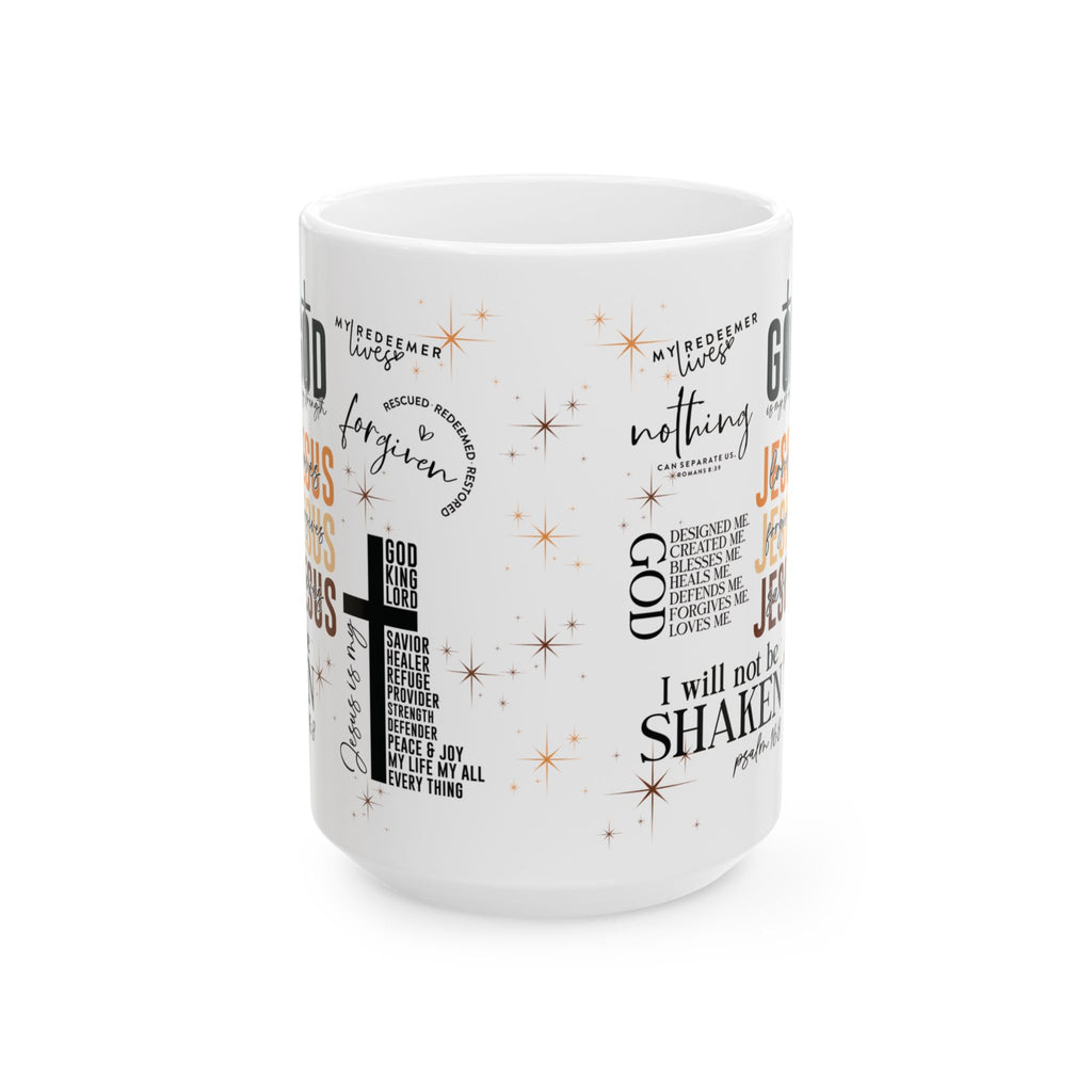 Jesus Quotes Bible Verse Mug All-Over Scripture Design 11oz/15oz, Dishwasher & Microwave Safe, Christian Gift for Coffee, Tea & Hot Chocolate Lovers Gift for Mom