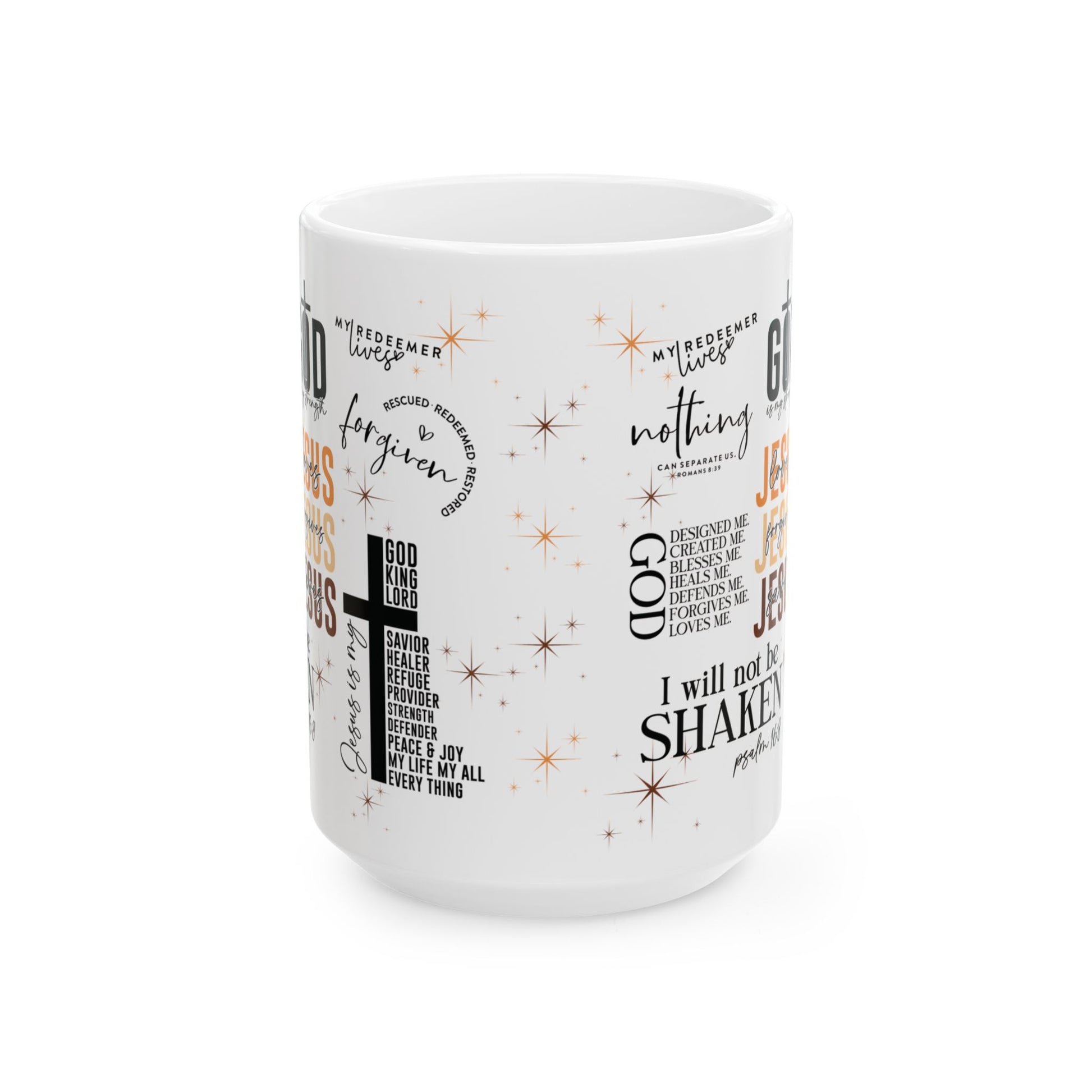 Jesus Quotes Bible Verse Mug All-Over Scripture Design 11oz/15oz, Dishwasher & Microwave Safe, Christian Gift for Coffee, Tea & Hot Chocolate Lovers Gift for Mom