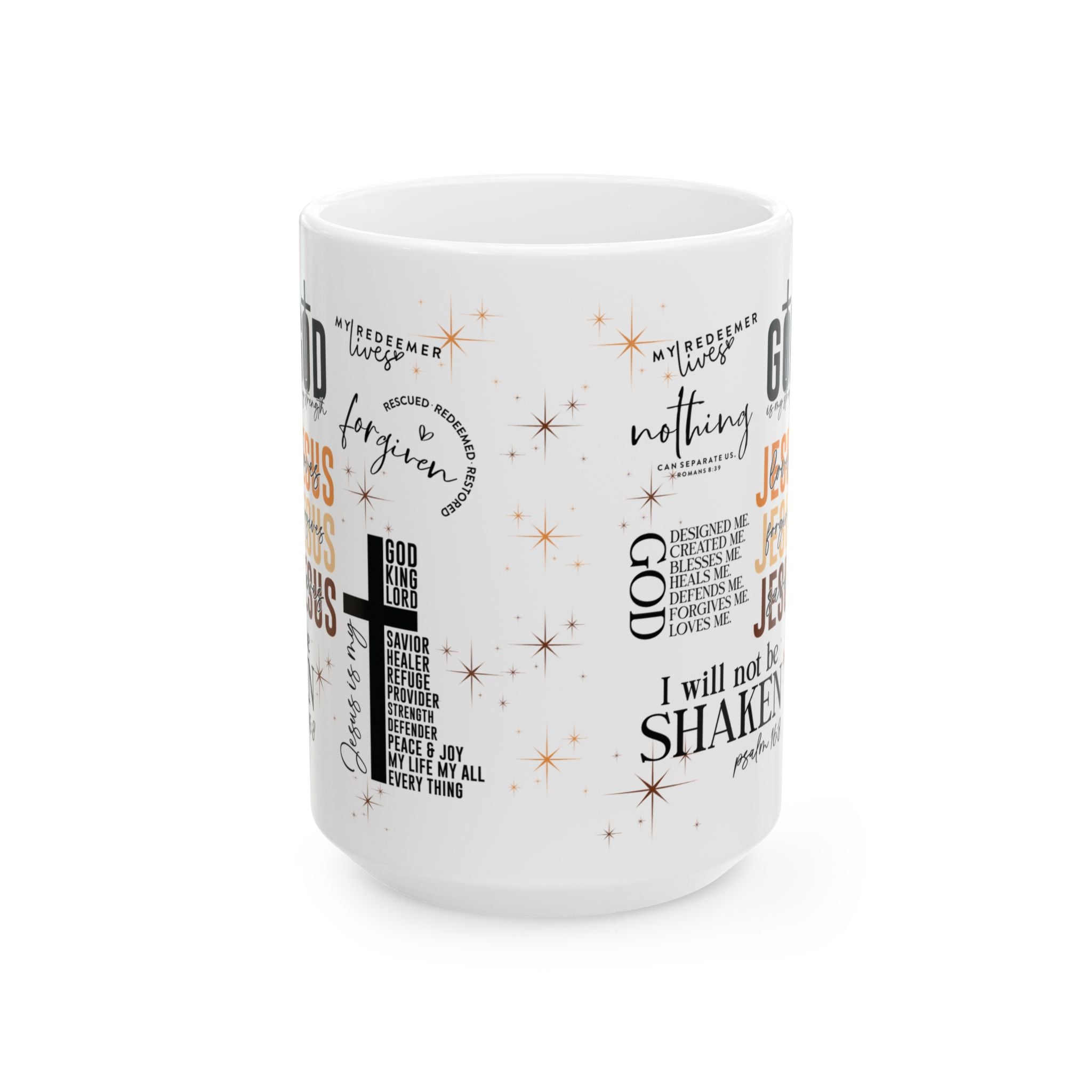 Mug de verset biblique avec citations de Jésus, motif des Écritures sur toute la surface 325ml/444ml, compatible lave-vaisselle et micro-ondes, cadeau chrétien pour les amateurs de café, thé et chocolat chaud, cadeau pour maman