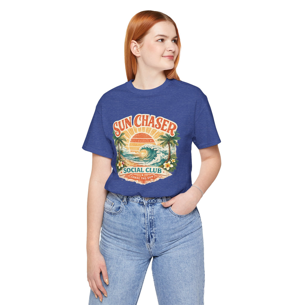 Sun Chaser T-Shirt — Retro Sunrise Graphic Tee Gift Fun