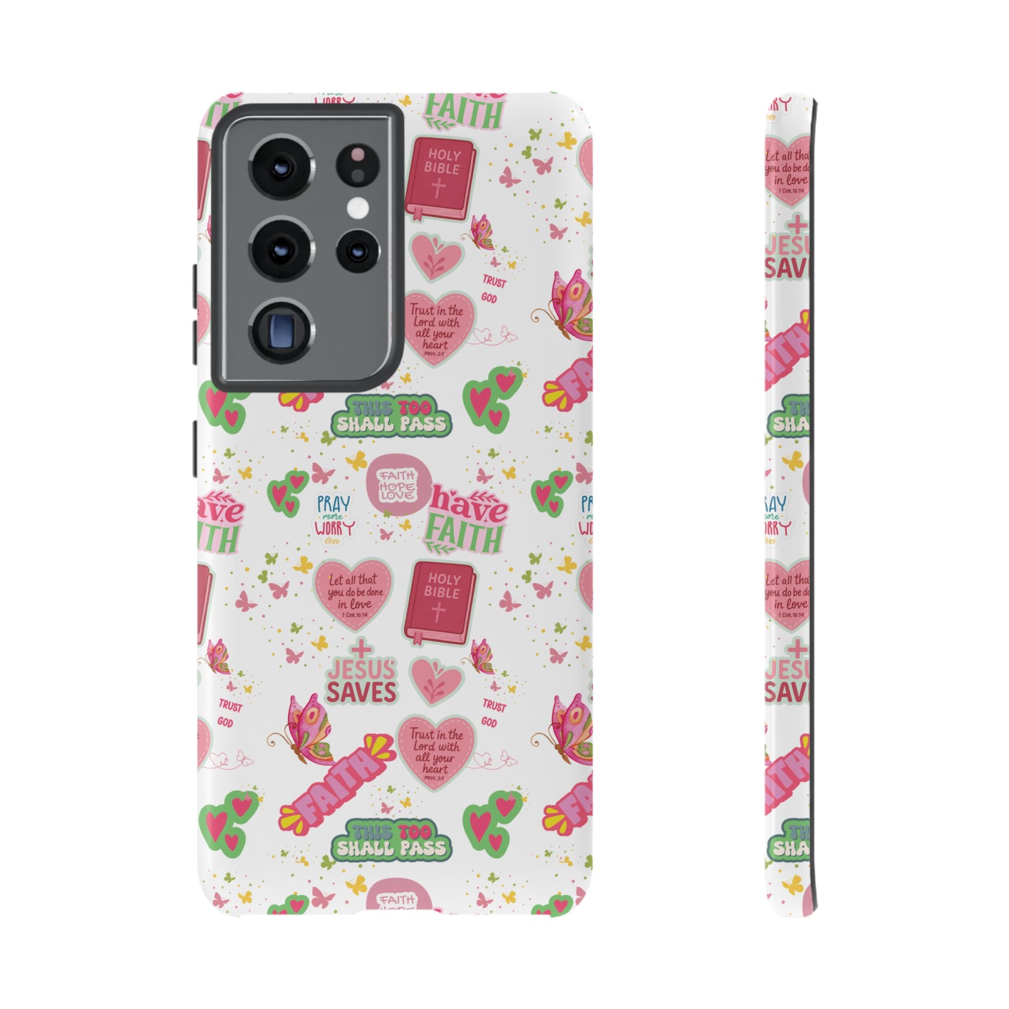 Carry Your Faith Everywhere | Christian Tough Phone Case with Bible Verse or Affirmation | Protective, Inspirational Gift for Christians