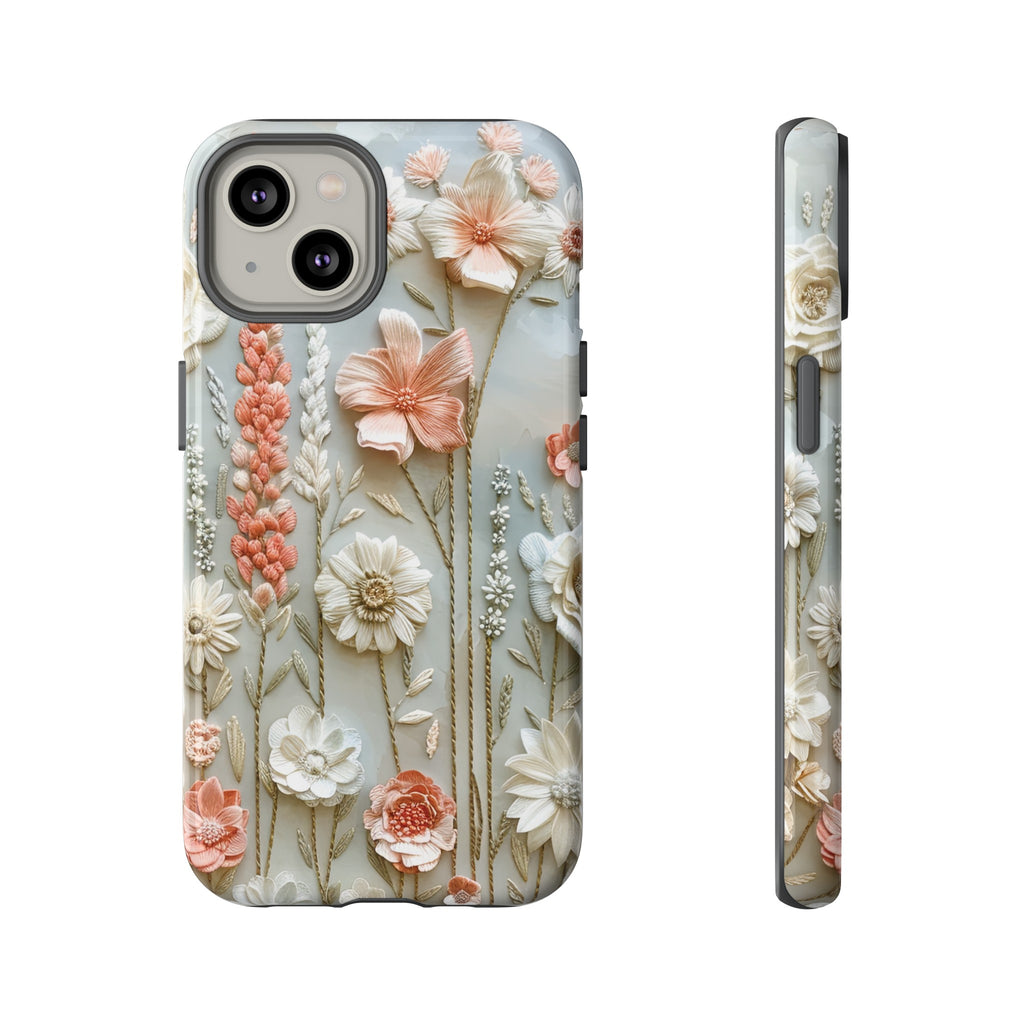 Pastel Wildflowers Protective Phone Case Gift for Her Phone 15, Samsung iPhone Samsung Gift for Her Case iPhone 15, Samsung iPhone Samsung Accessory Gift for Her
