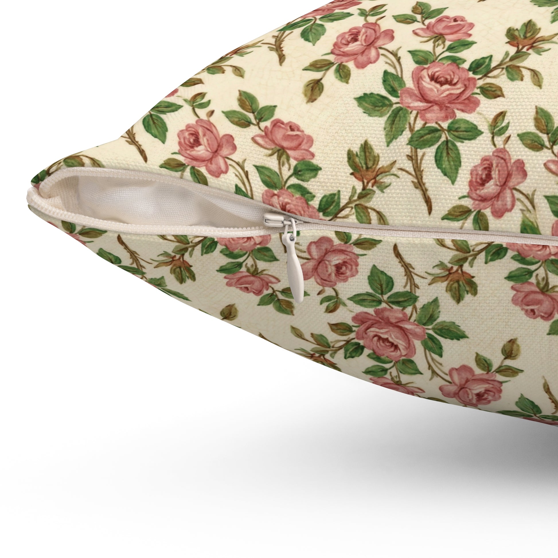 Square Pillow Vintage Franciscan Rose Cozy Home Decor Bedroom, Office