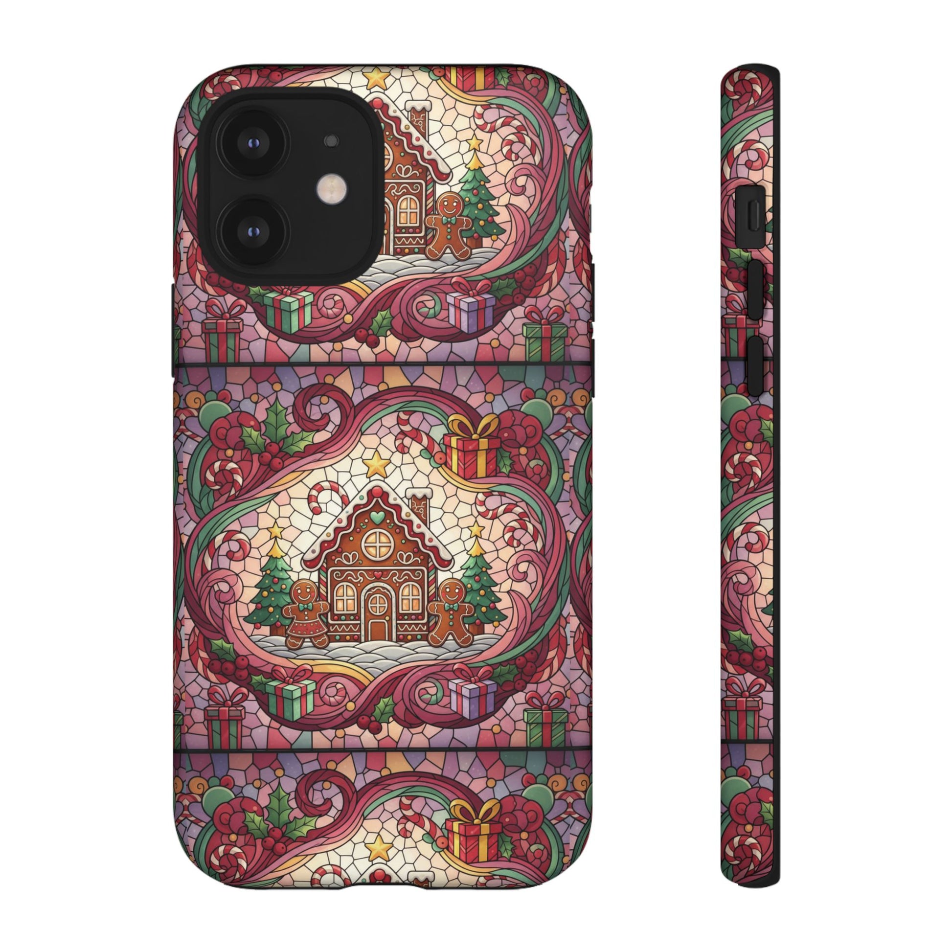 iPhone Case 17, 16  Gingerbread Stained Glass Tough Case Samsung perfect phone case