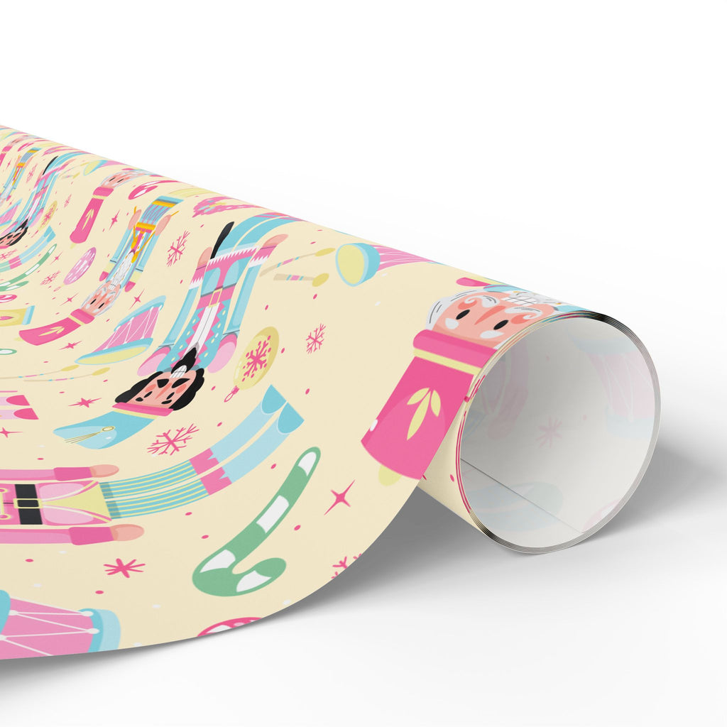 Yellow Festive Nutcracker Wrapping Paper | Vibrant Holiday Gift Wrap with Classic Nutcracker Design | Perfect for Christmas Presents Gifts Moms