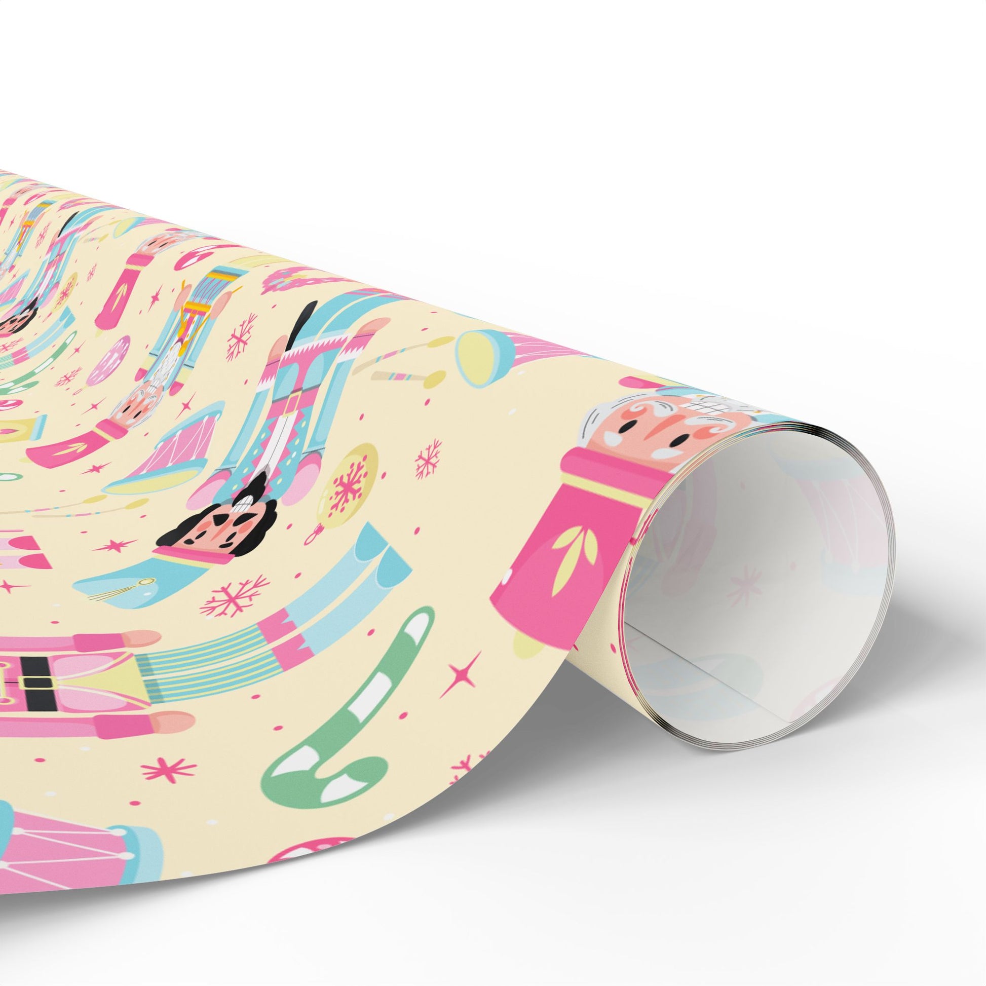 Yellow Festive Nutcracker Wrapping Paper | Vibrant Holiday Gift Wrap with Classic Nutcracker Design | Perfect for Christmas Presents Gifts Moms