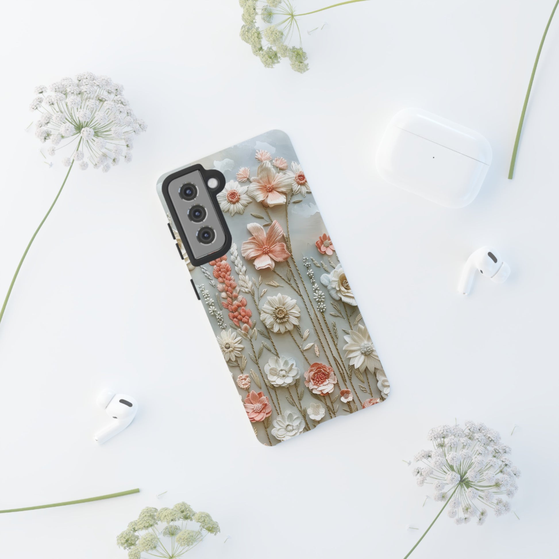 Pastel Wildflowers Protective Phone Case Gift for Her Phone 15, Samsung iPhone Samsung Gift for Her Case iPhone 15, Samsung iPhone Samsung Accessory Gift for Her