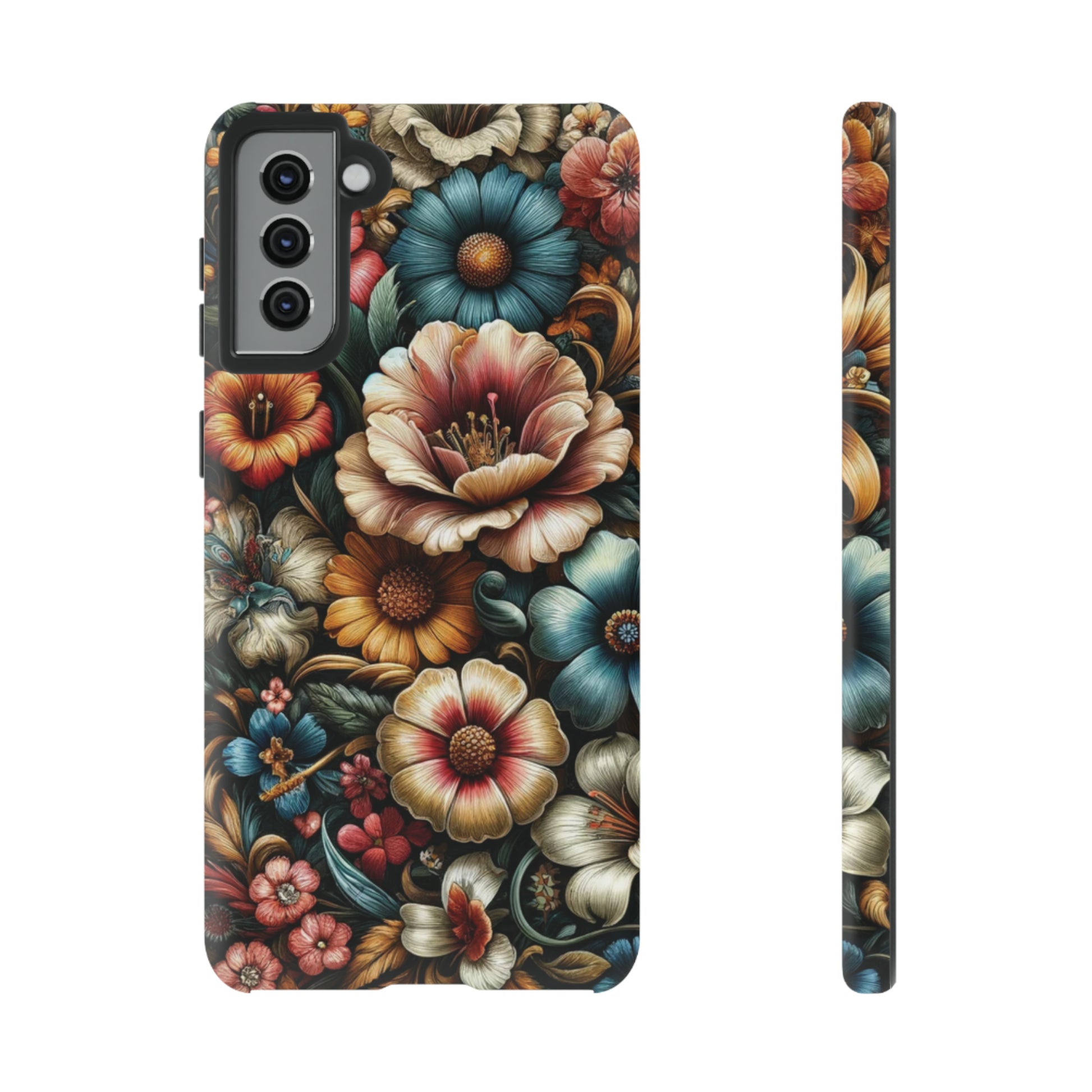 Pastel Floral Design Luxury Phone Tough Case Floral Elegant Durable Stylish for Modern Devices iPhone 15, Samsung iPhone Samsung Accessory Gift for Her.