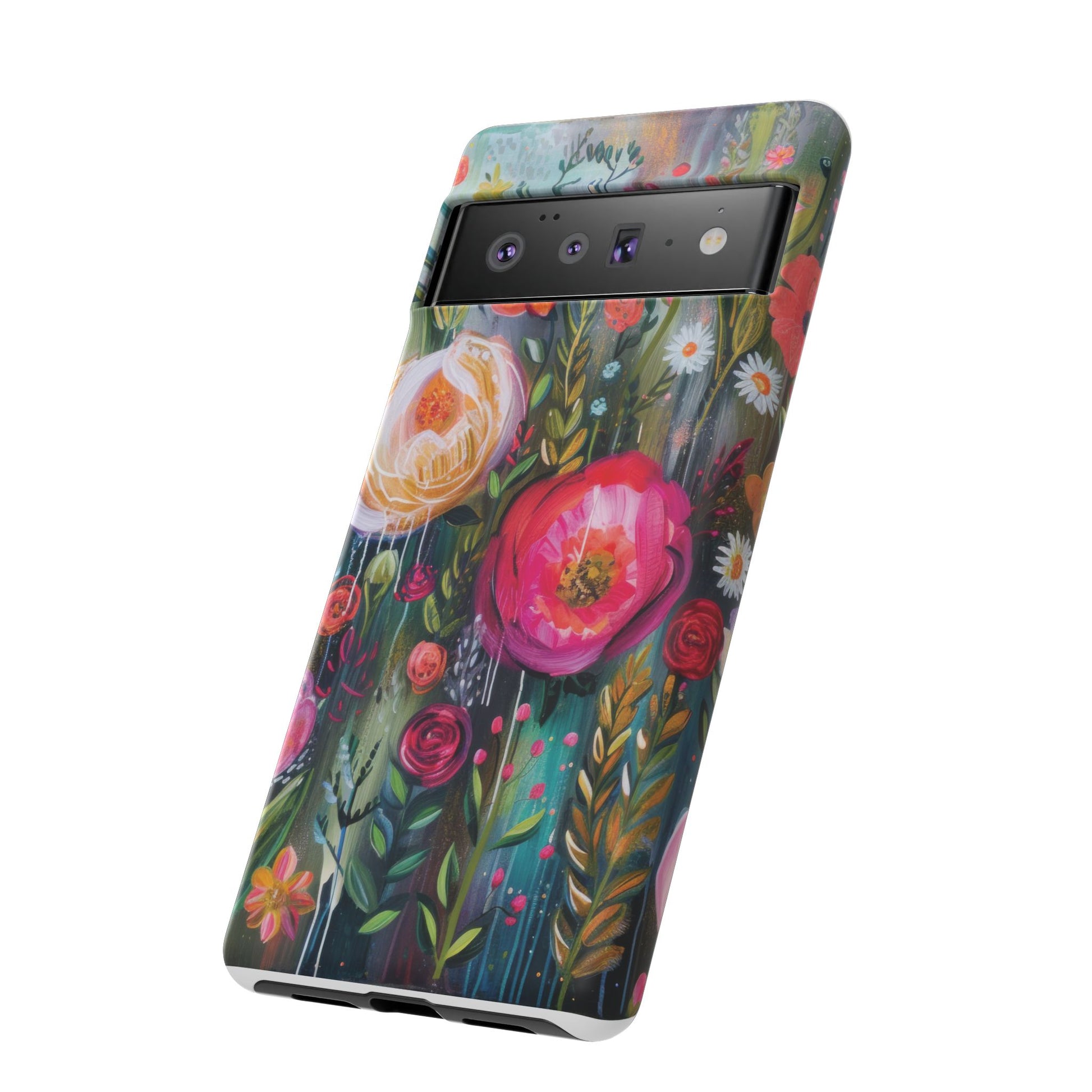 Watercolor Boho Floral Phone Case for iPhone 16 15 14 13 12  21 23 Samsung, and Pixel | Stylish Protective Cover Gift for Her Perfect for Floral Lover