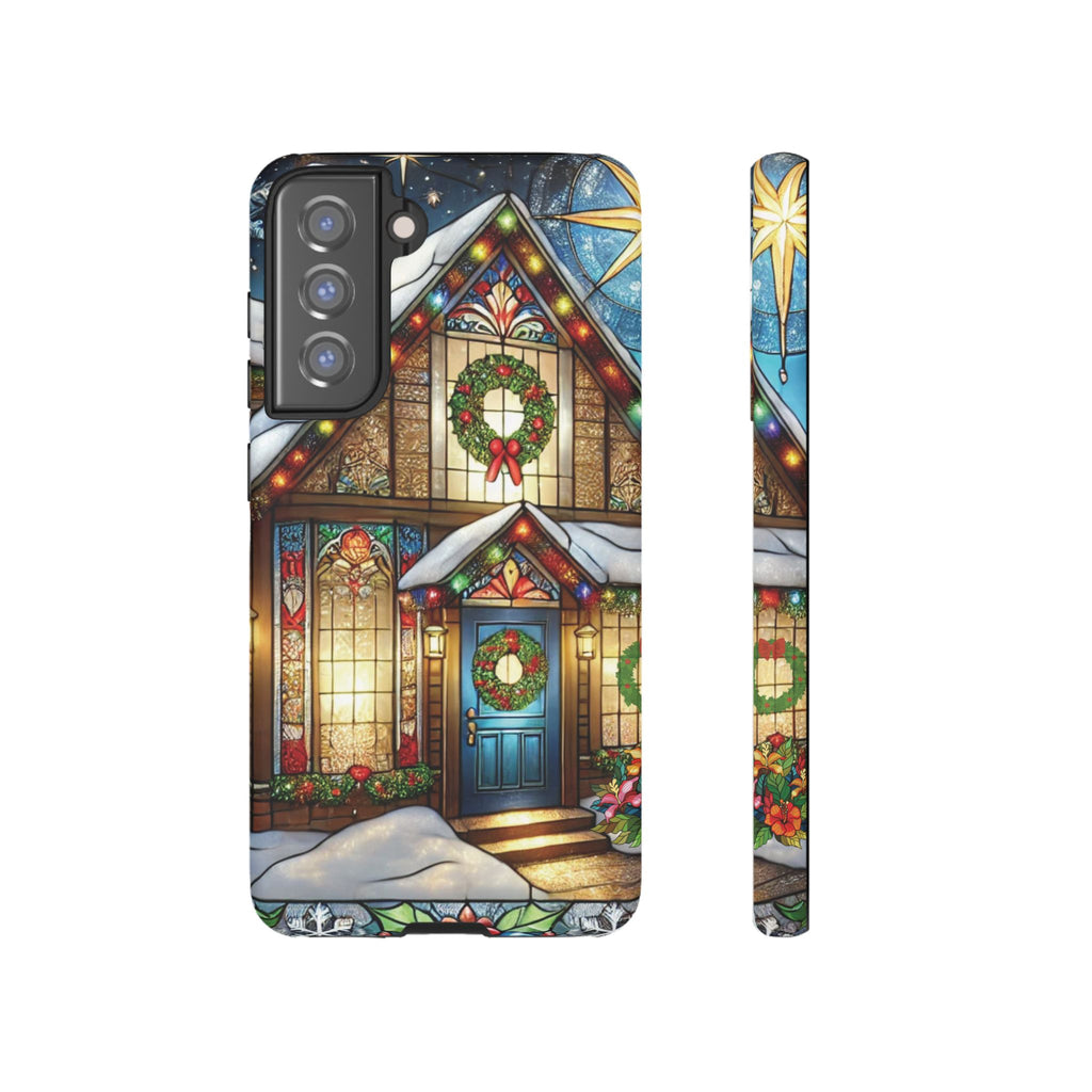 Phone Case - Stain Glass Christmas Unique Holiday Protection Gift for Her