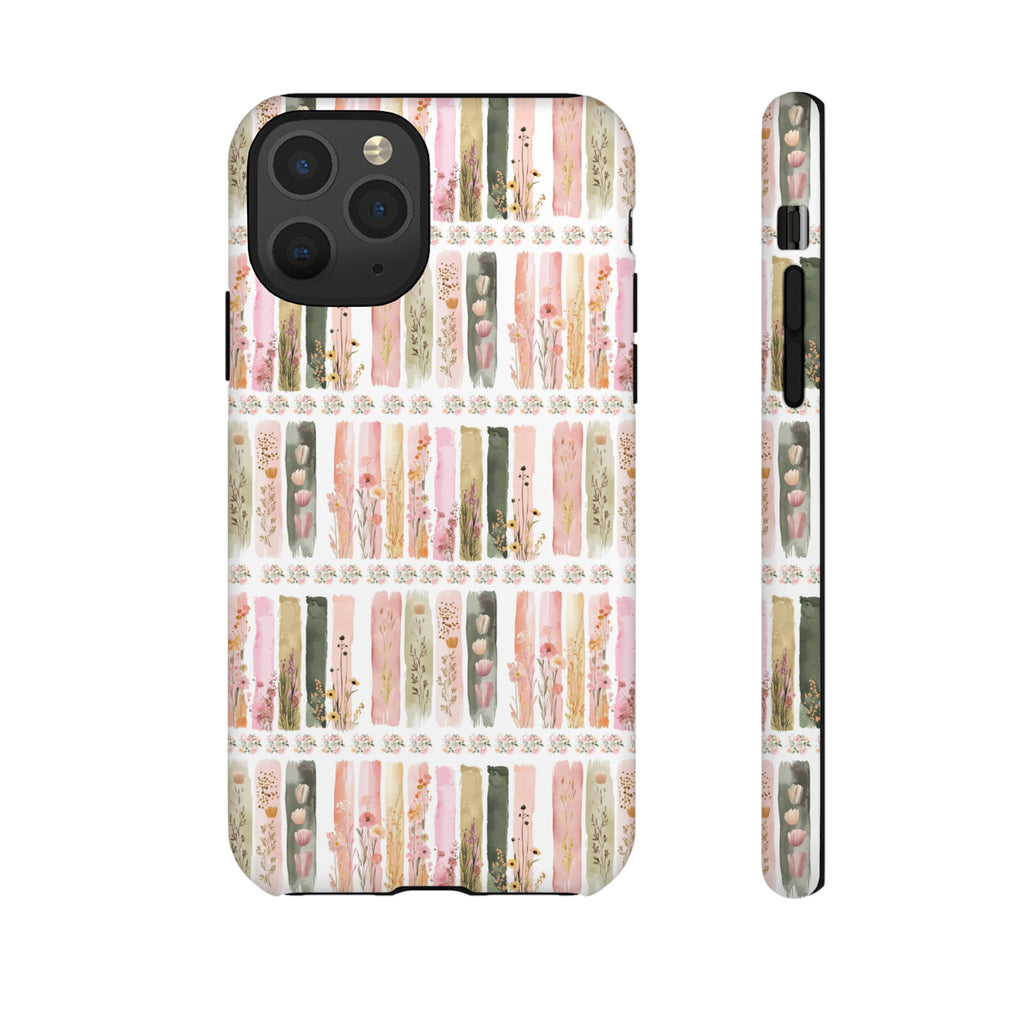 Pastel Brushstroke Floral Phone Case Soft Illusion Flower Design, Aesthetic Protective Cover, Feminine Style, Cute Gift for Her, Fits Most Models