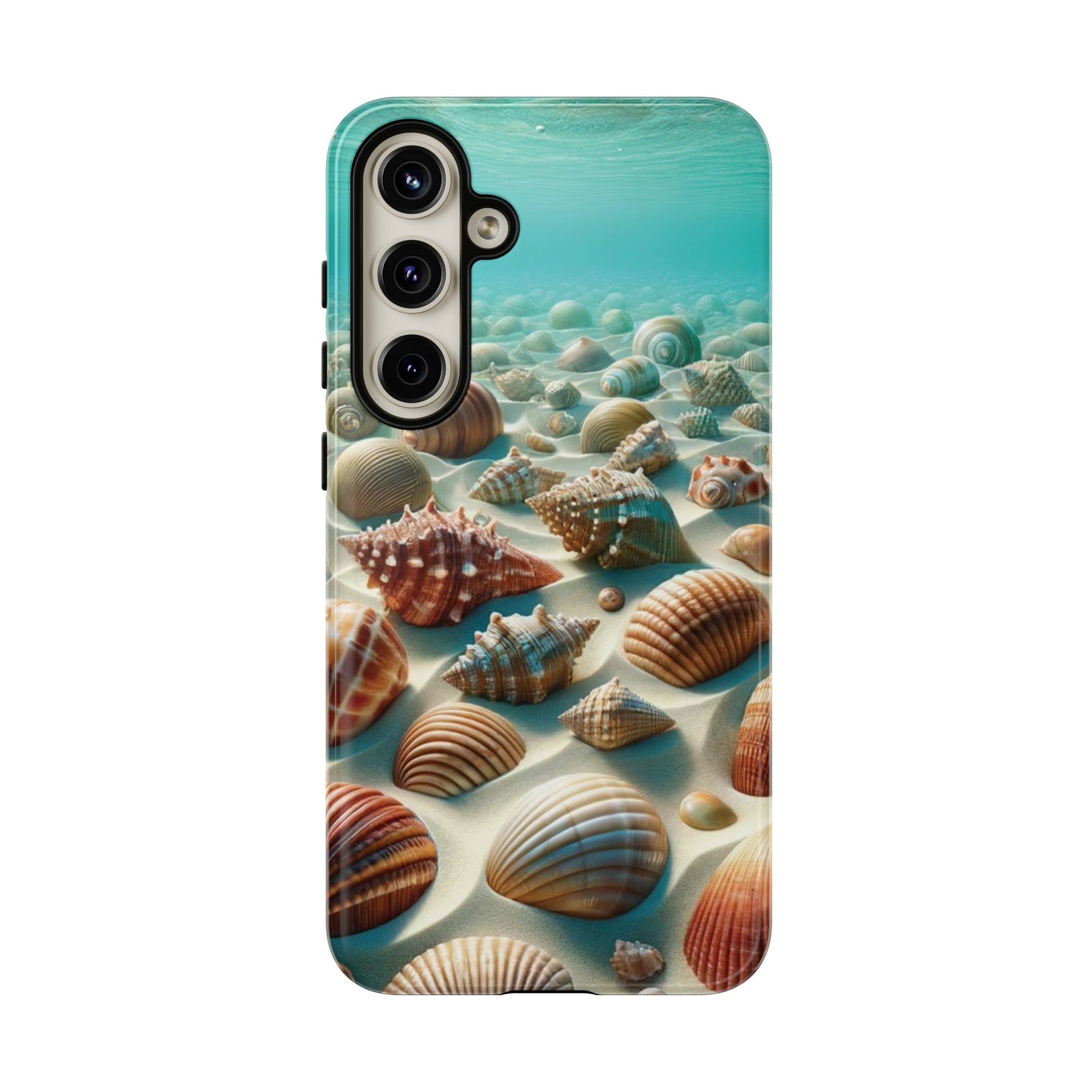 Plush Ocean Bliss Turquoise Seashell Ocean Beach View Protective Phone Case Gift for Her Phone 15, Samsung iPhone Samsung Gift for Her Case iPhone 15, Samsung iPhone Samsung Accessory Gift for Her.