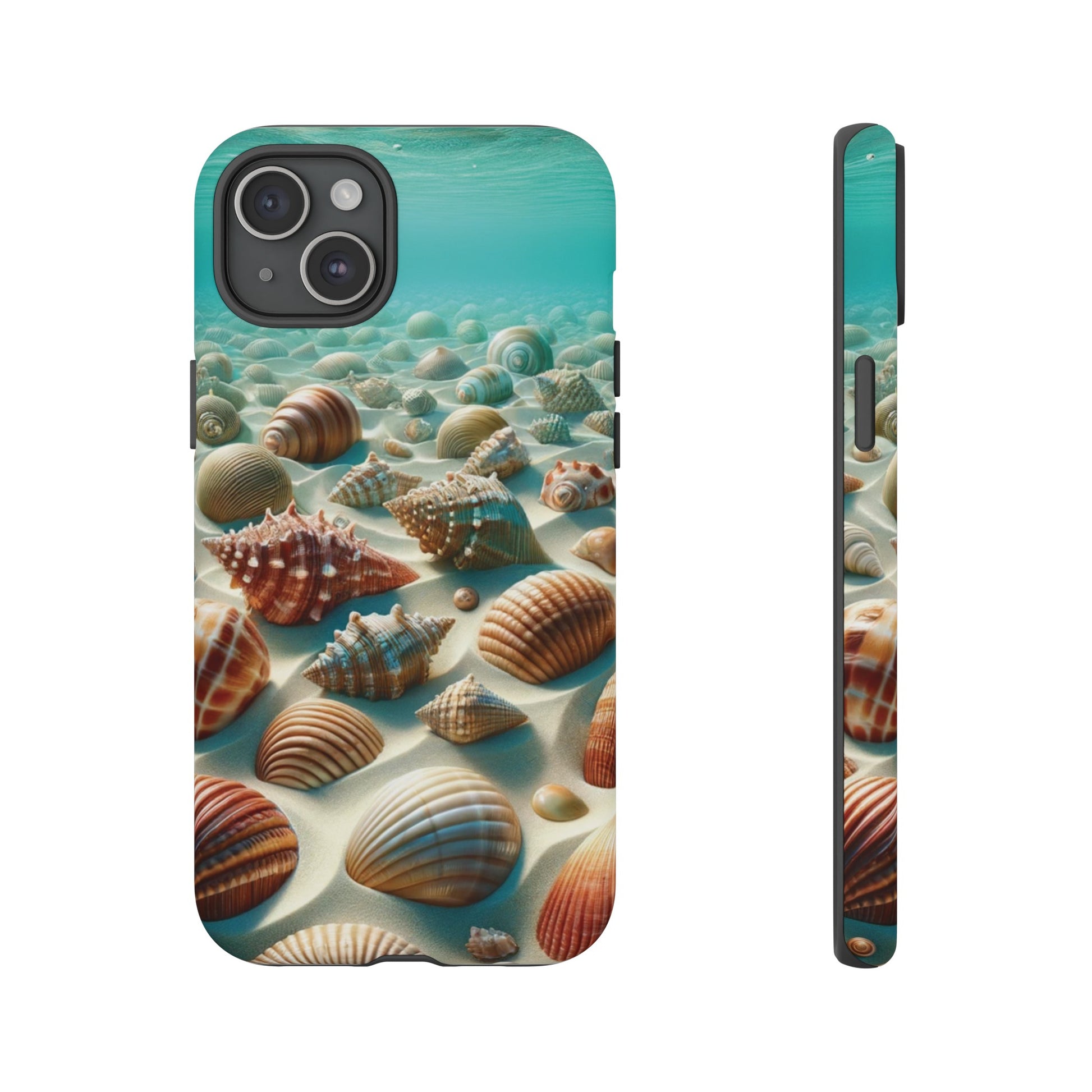Plush Ocean Bliss Turquoise Seashell Ocean Beach View Protective Phone Case Gift for Her Phone 15, Samsung iPhone Samsung Gift for Her Case iPhone 15, Samsung iPhone Samsung Accessory Gift for Her.
