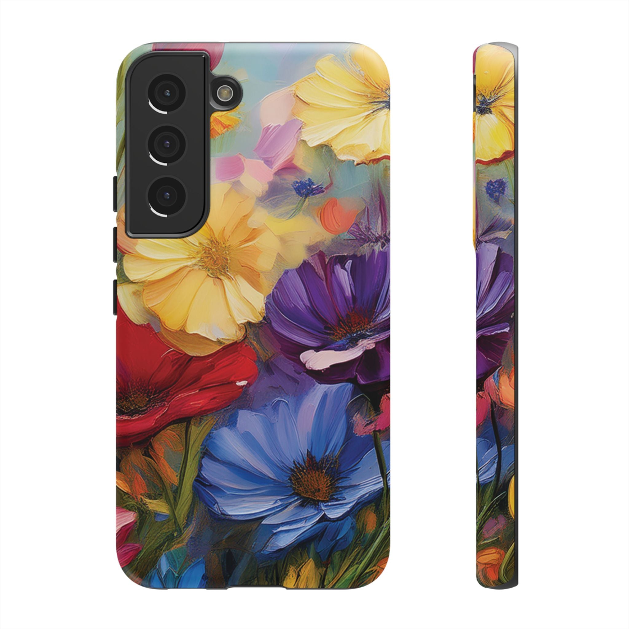 Bold Wildflower Phone Case Bright Hand-Painted Floral Art Vibrant Botanical Design for iPhone & Samsung | Trendy Nature Lover Gift Phone  Galaxy