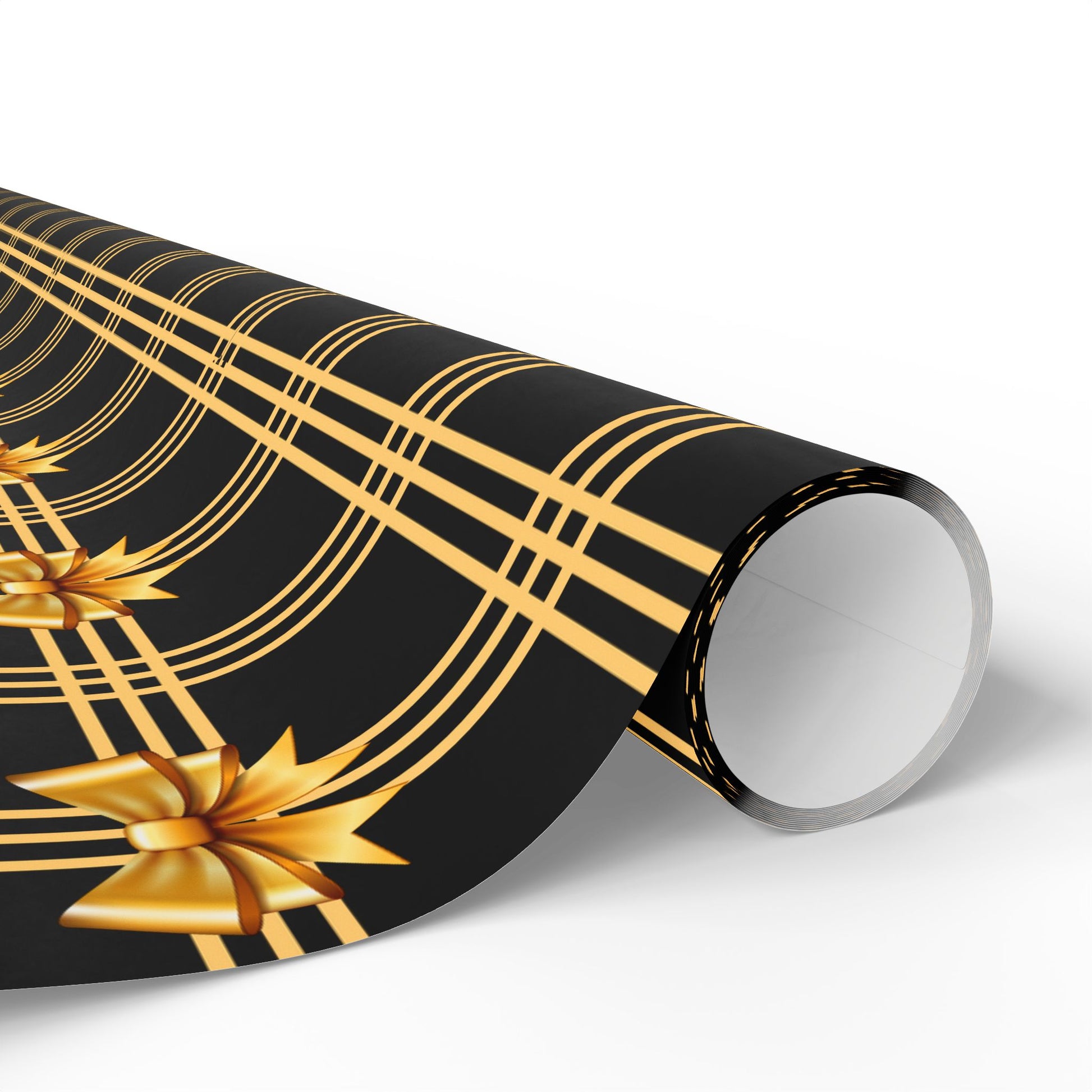 Black and Gold Bows Wrapping Paper Luxury Lover's Wrapping Paper Collection Festive Perfect for Wedding Holiday Decor – Premium Quality