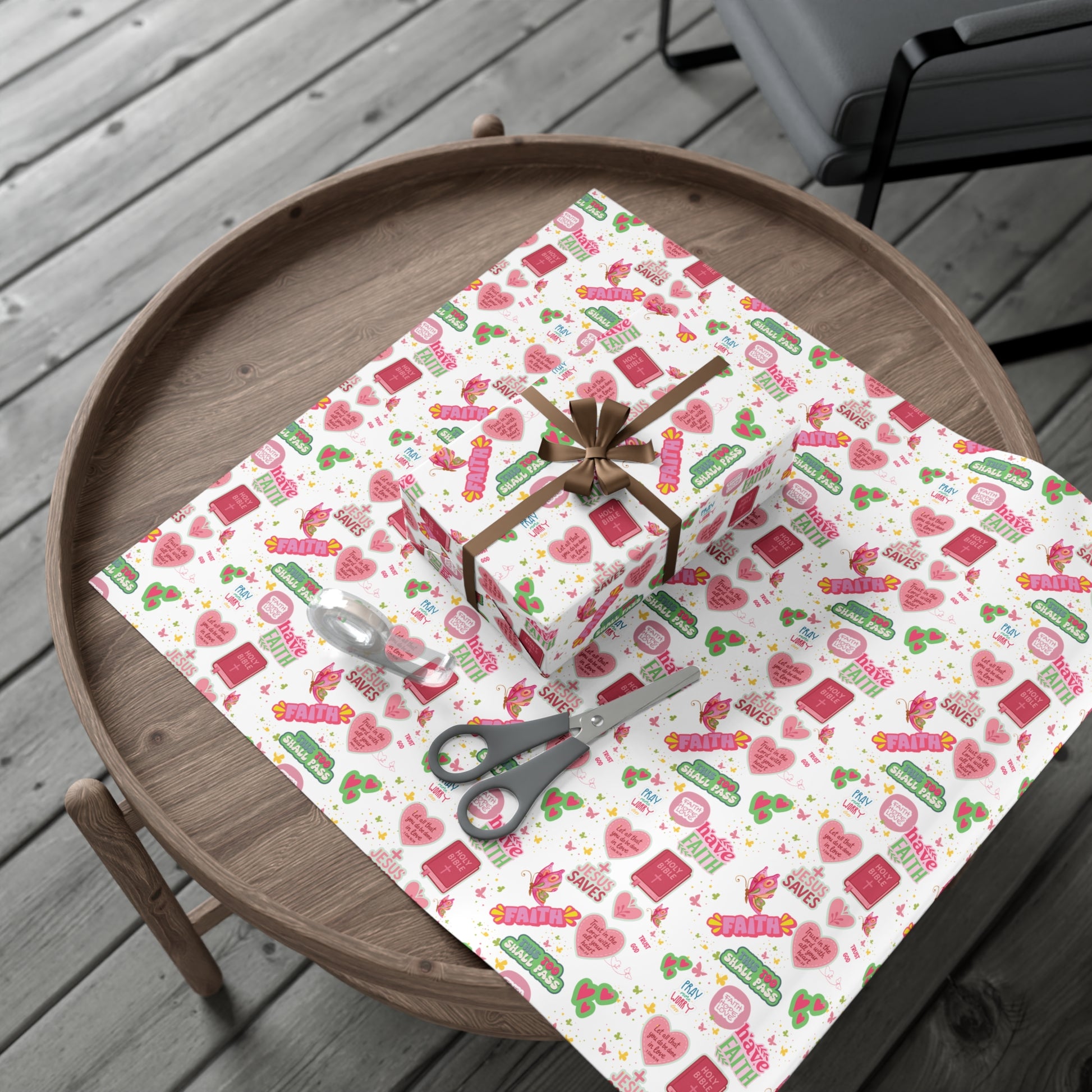 Christian Wrapping Paper | Inspirational Bible Verse Gift Wrap | Faith-Based Wrapping for Birthdays, Holidays, Special Occasions | Scripture Gift Wrap Gifts Moms Weddings