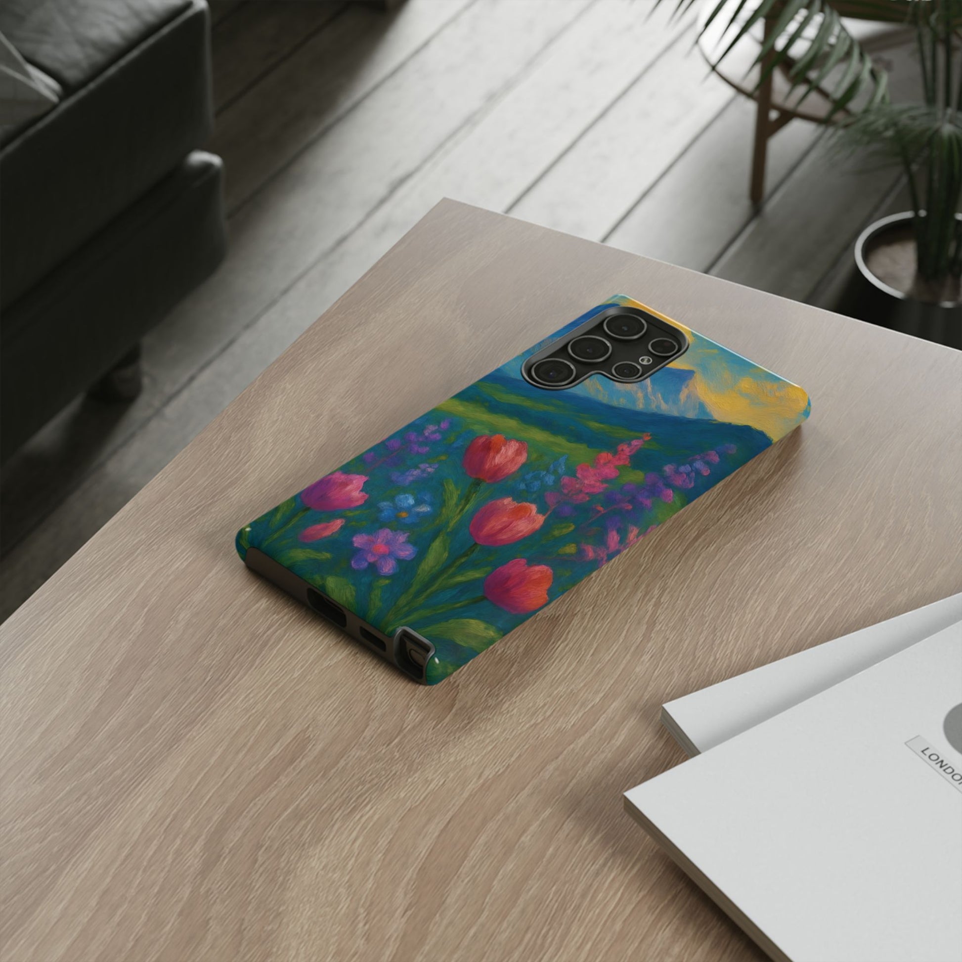 Mountains Wildflowers Phone Case | Vibrant Botanical Floral Design | Nature-Inspired Protective Cover for iPhone & Samsung | Trendy Aesthetic Gift Idea