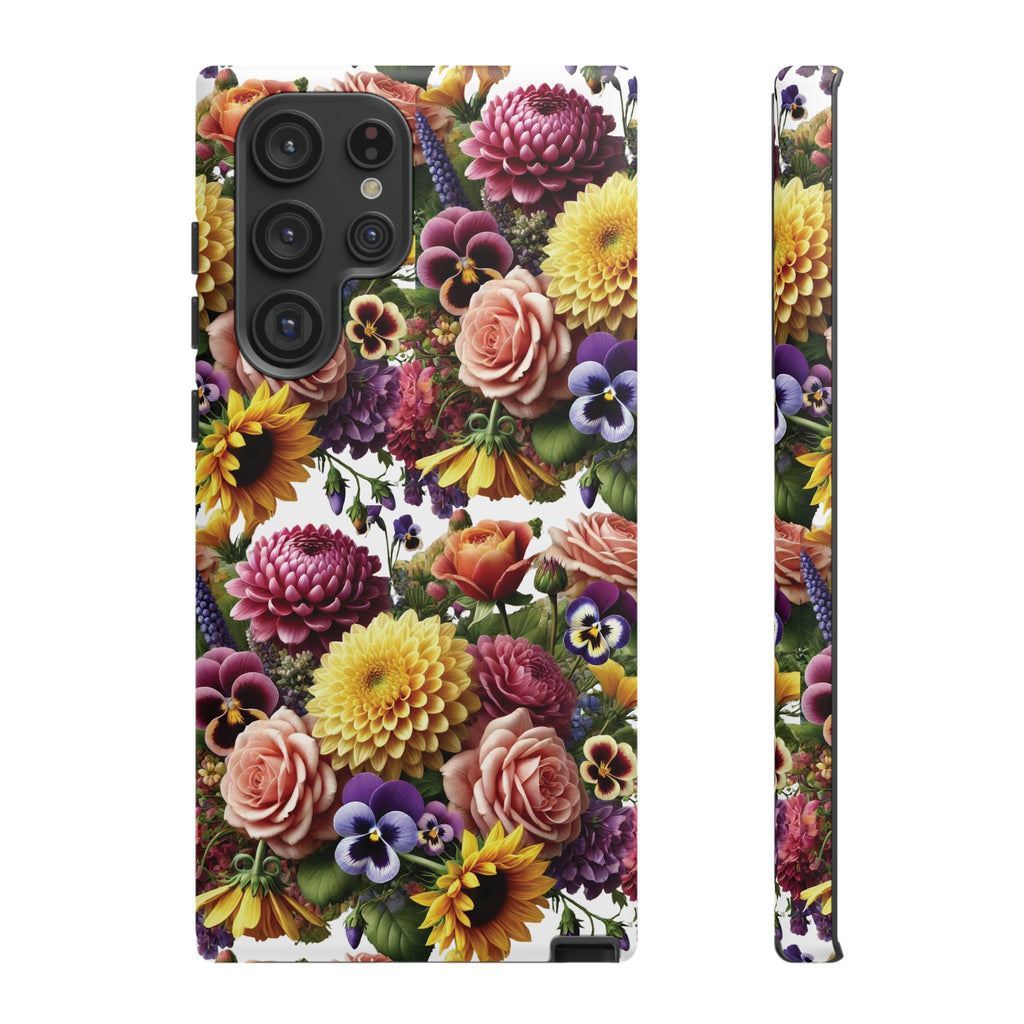 Floral Fall Phone Case for iPhone 16 15 14 13 12  21 23 Samsung, and Pixel | Stylish Protective Cover Gift for Her Perfect for Floral Lover