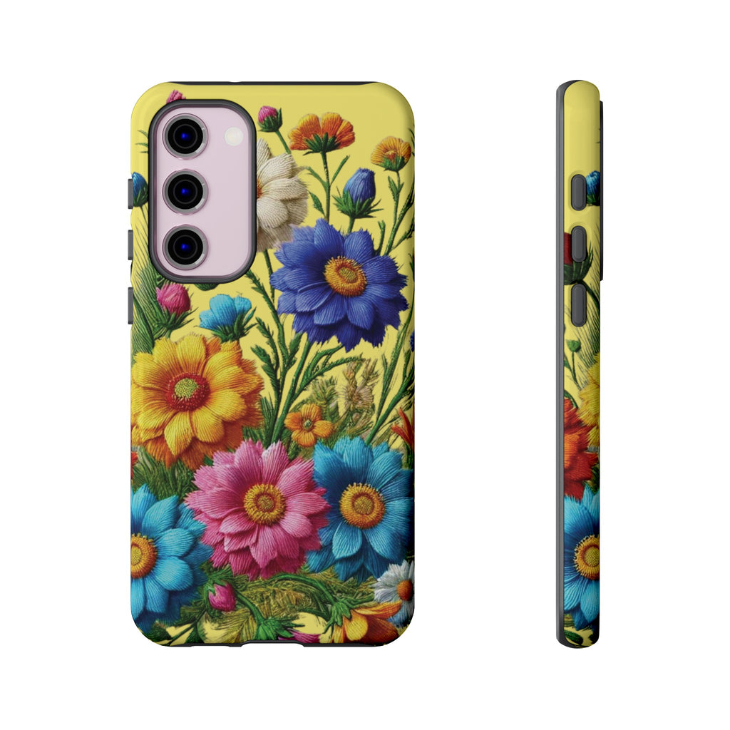 Phone Case Yellow Bright Floral Protective Phone Case Gift for Her Phone 15, Samsung iPhone Samsung  iPhone 15, Samsung iPhone Samsung Accessory Gift for Her