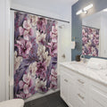 Purple Wildflowers Floral Shower Curtain Chic Nordic Botanical Art for Modern Bathroom Decor Perfect Bridal or Housewarming Gift Bathroom Makeover Housewarming Wedding Gift for Mom Bridal Shower Gift Newlywed - MRSBYVALLE