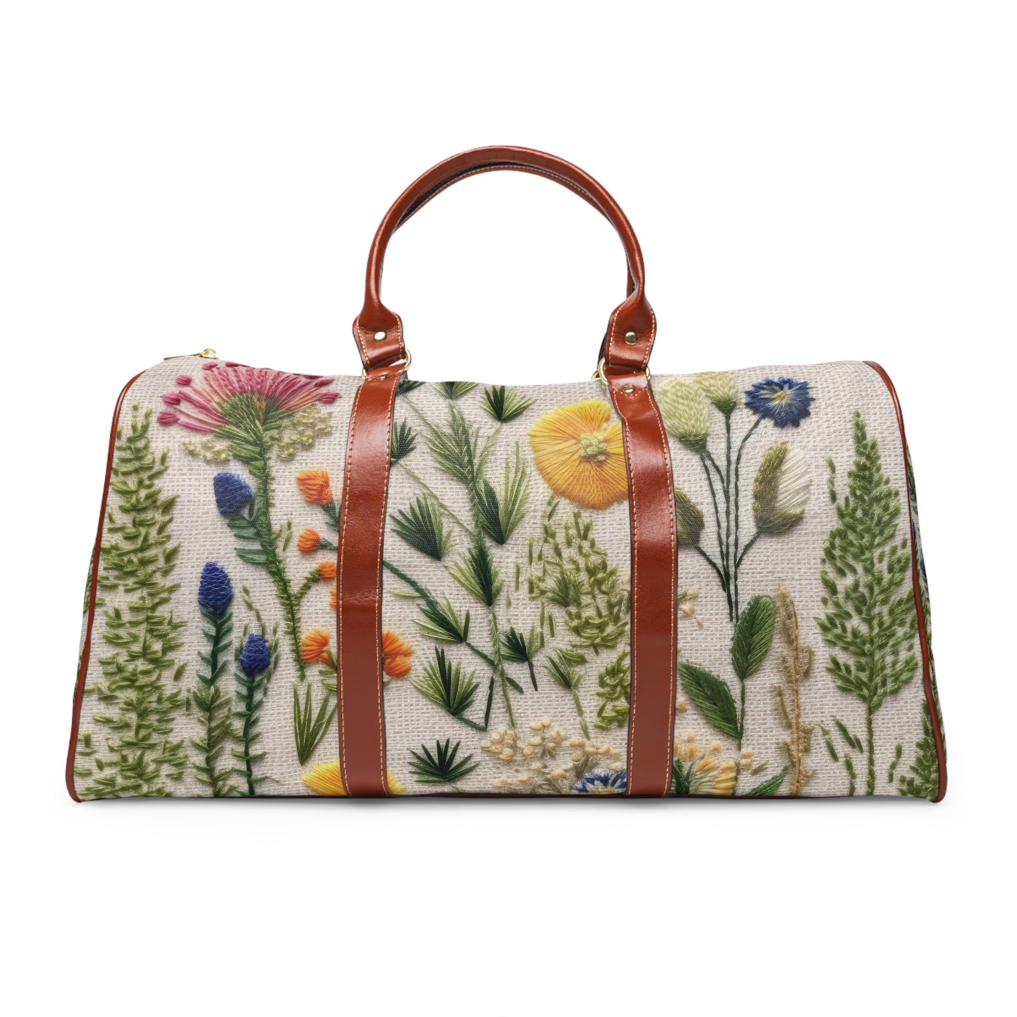 Waterproof Travel Bag with 3D Illusion Boho Wildflower Design Stylish and Durable Luggage for Weekend Getaways, Gym, and Travel - Spacious, Lightweight, and Perfect for Adventurers - MRSBYVALLE