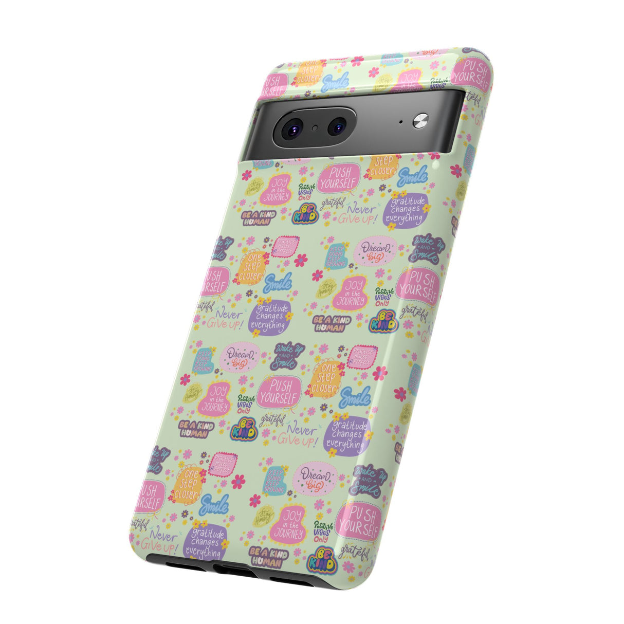 Good Vibes Only Protective Phone Case  Shockproof Slim Aesthetic Motivational Quote Cover, Positive Affirmation Gift for Mom, Teens & Besties | iPhone & Galaxy