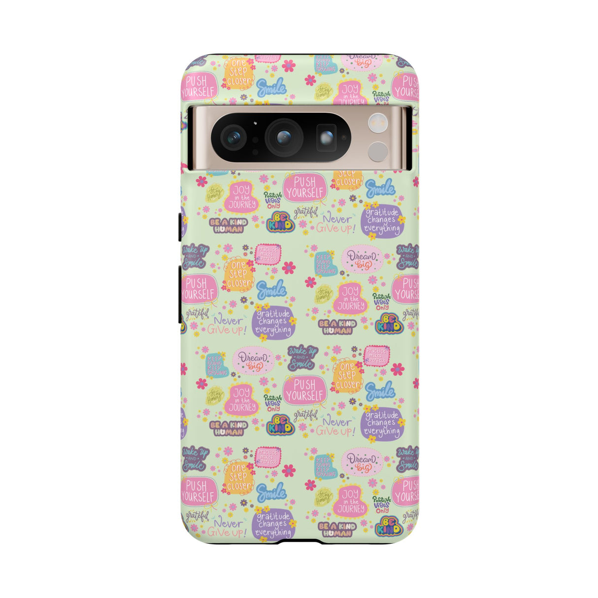 Good Vibes Only Protective Phone Case  Shockproof Slim Aesthetic Motivational Quote Cover, Positive Affirmation Gift for Mom, Teens & Besties | iPhone & Galaxy