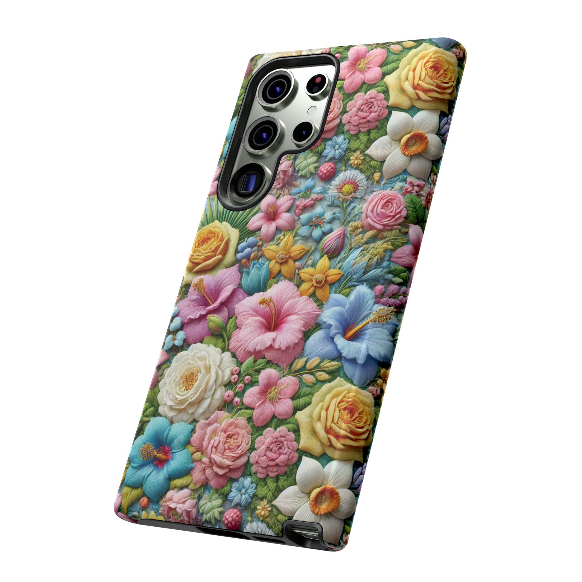 Elegant Pastel Flower Phone Case – Beautiful Floral Design, Durable Protection for Your Device, Stylish and Lightweight, Perfect Gift for Flower Lovers