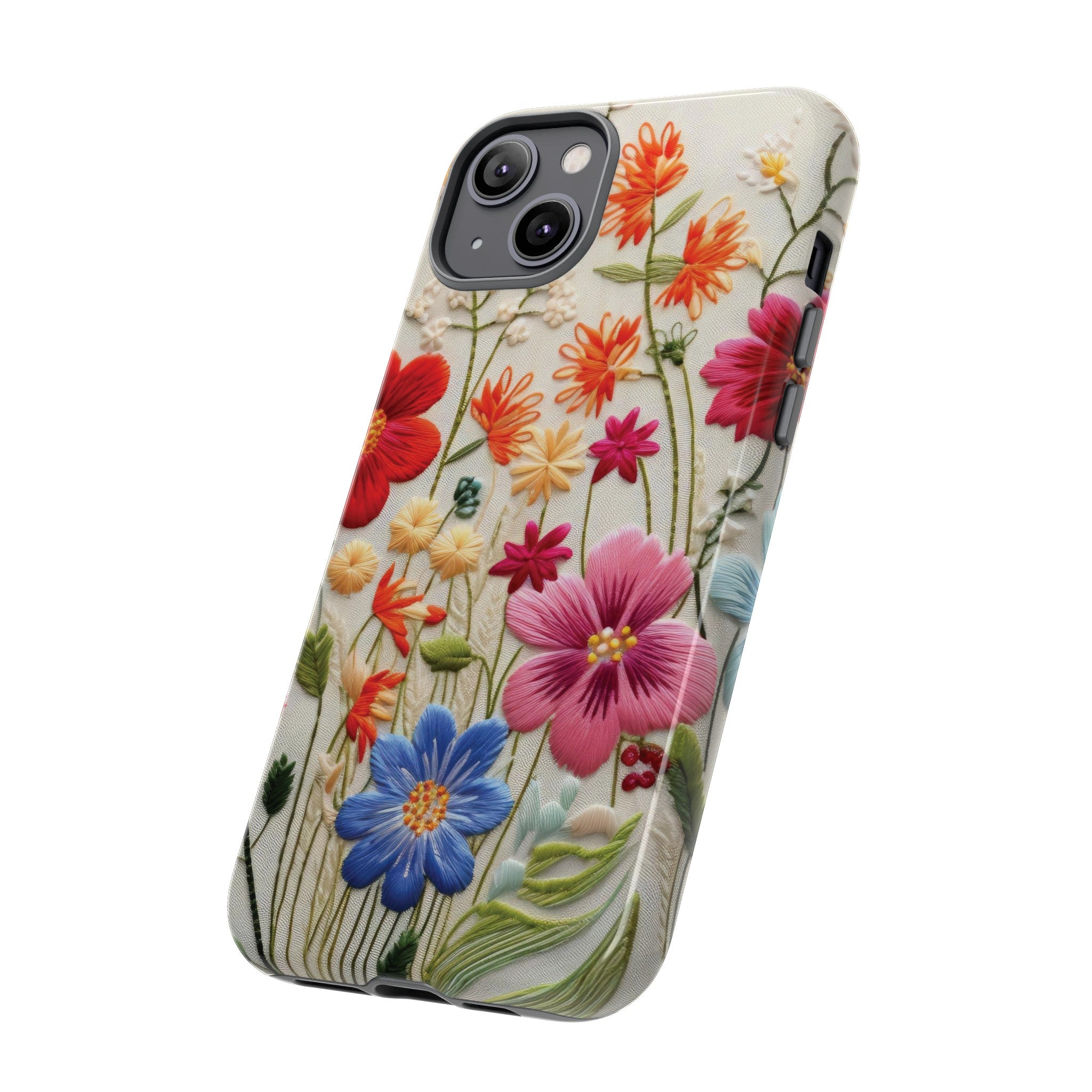 3D Floral Phone Case Elegant Faux Flower Durable for iPhone Samsung Smartphone iPhone 15, 14, 13 Samsung Gift for Mom