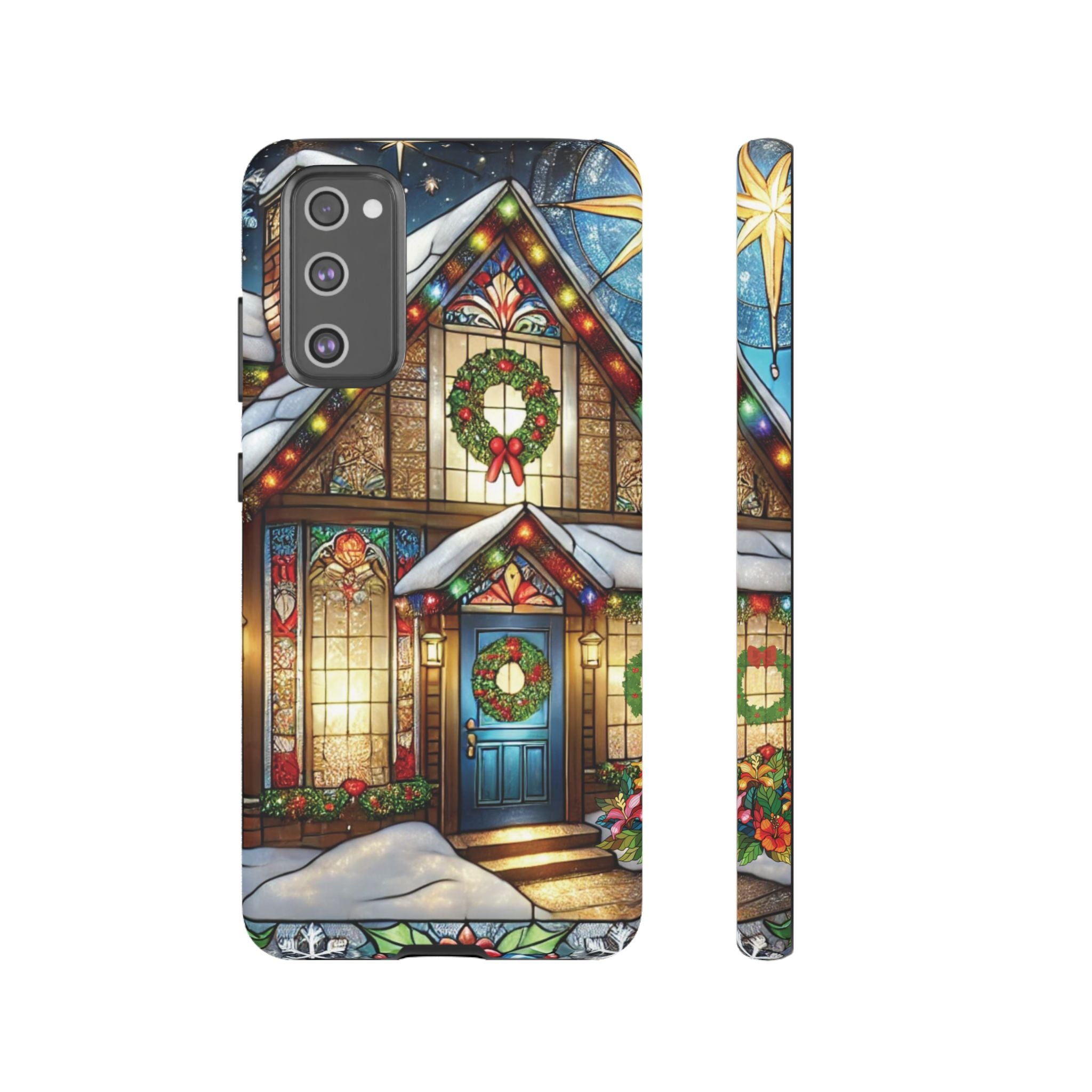 Phone Case - Stain Glass Christmas Unique Holiday Protection Gift for Her