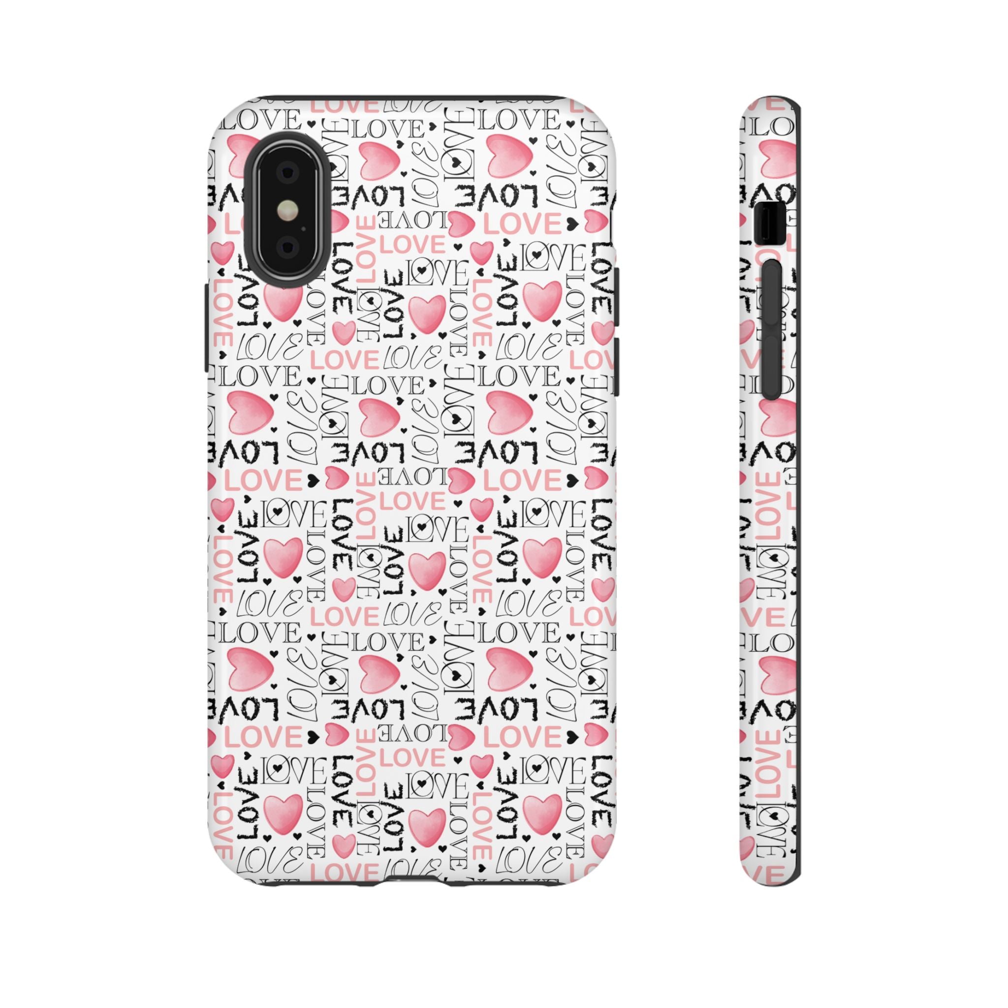 Cute Love Modern Watercolor Abstract Phone Case Compatible with iPhone, Samsung & More - Stylish, Durable Protection with Vibrant Artistic Design Perfect Gift for Her