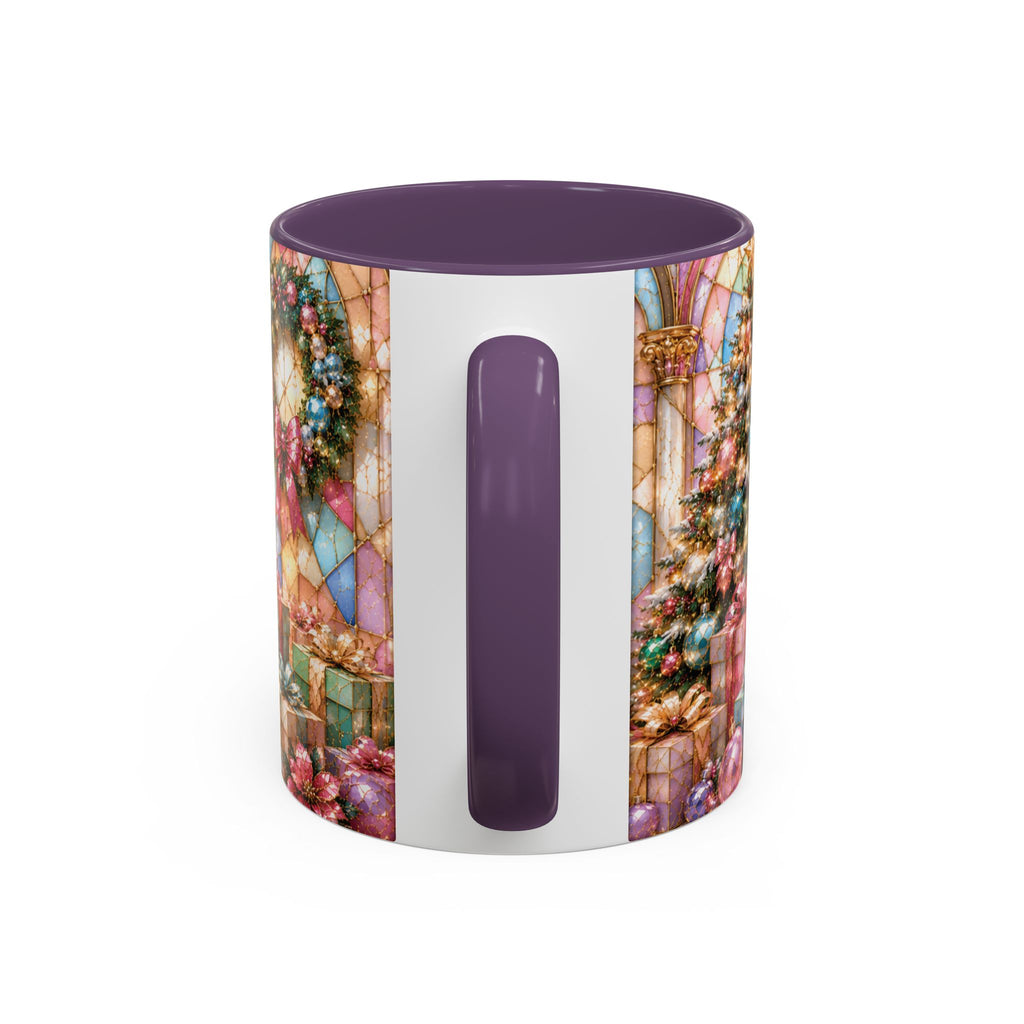 Nutcracker Christmas Coffee Mug – Festive Stained-Glass Holiday Accent Cup (11/15oz) Gift for Her