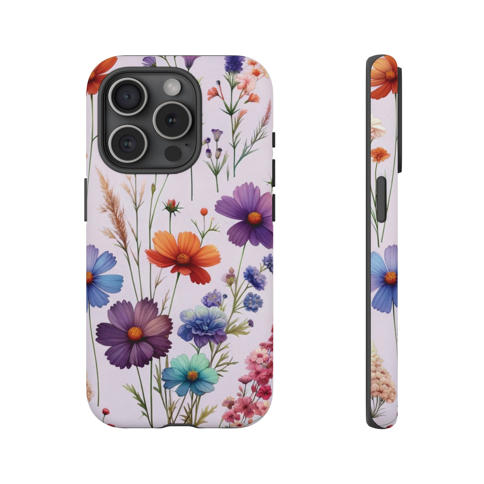 Lavender Wildflowers Protective Phone Case Gift for Her Phone 15, Samsung iPhone Samsung Gift for Her Case iPhone 15, Samsung iPhone Samsung Accessory Gift for Her.