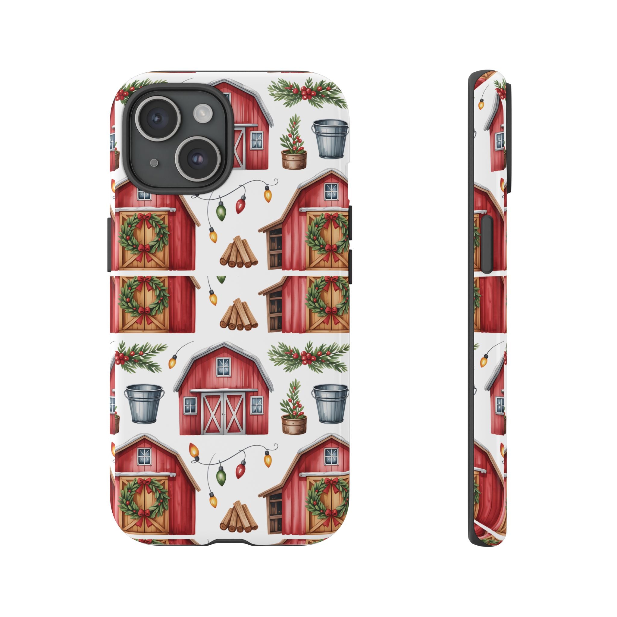 Farmhouse Christmas Design Phone Case - Stylish, Protective Cover for All Models Gift for Mom Accessory Gift for Her