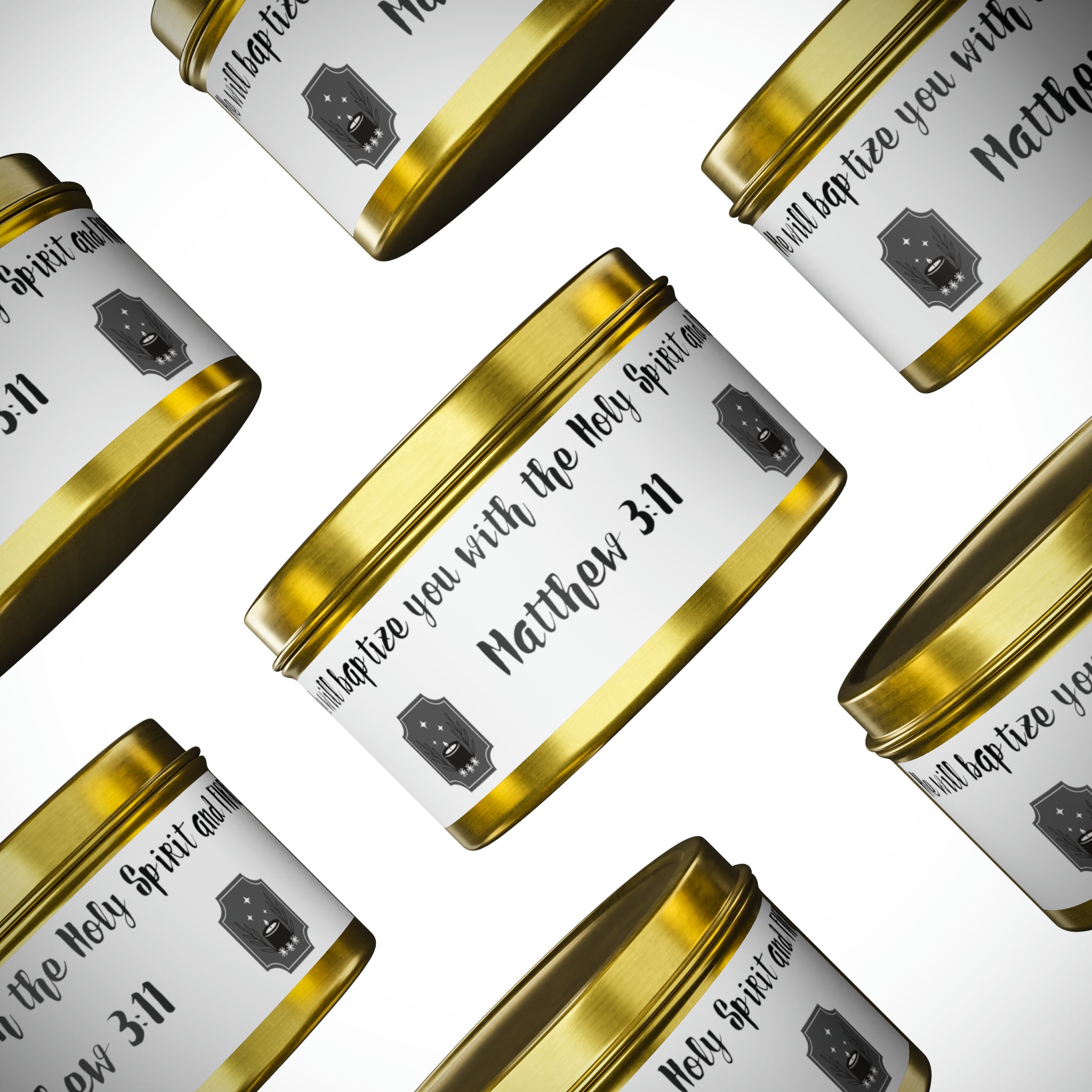 New House Sacred Light Divine Verse Tin Candles Embrace Peace with 4oz/8oz Coconut Soy Wax, Hand-Poured in USA. Lead-Free Wick, 20-40hr Burn. Evergreen, Vanilla, More Spiritual Ambiance Awaits Pure Harmony Grace..