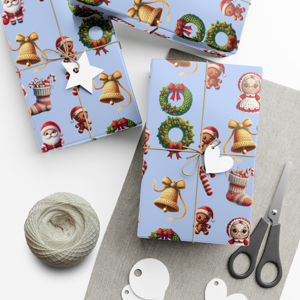 Christmas 3D Illusion Boho Wrapping Paper Stylish Holiday Gift Wrap with Festive Design | Premium Quality, Easy to Cut & Fold | Perfect for Christmas Presents - MRSBYVALLE