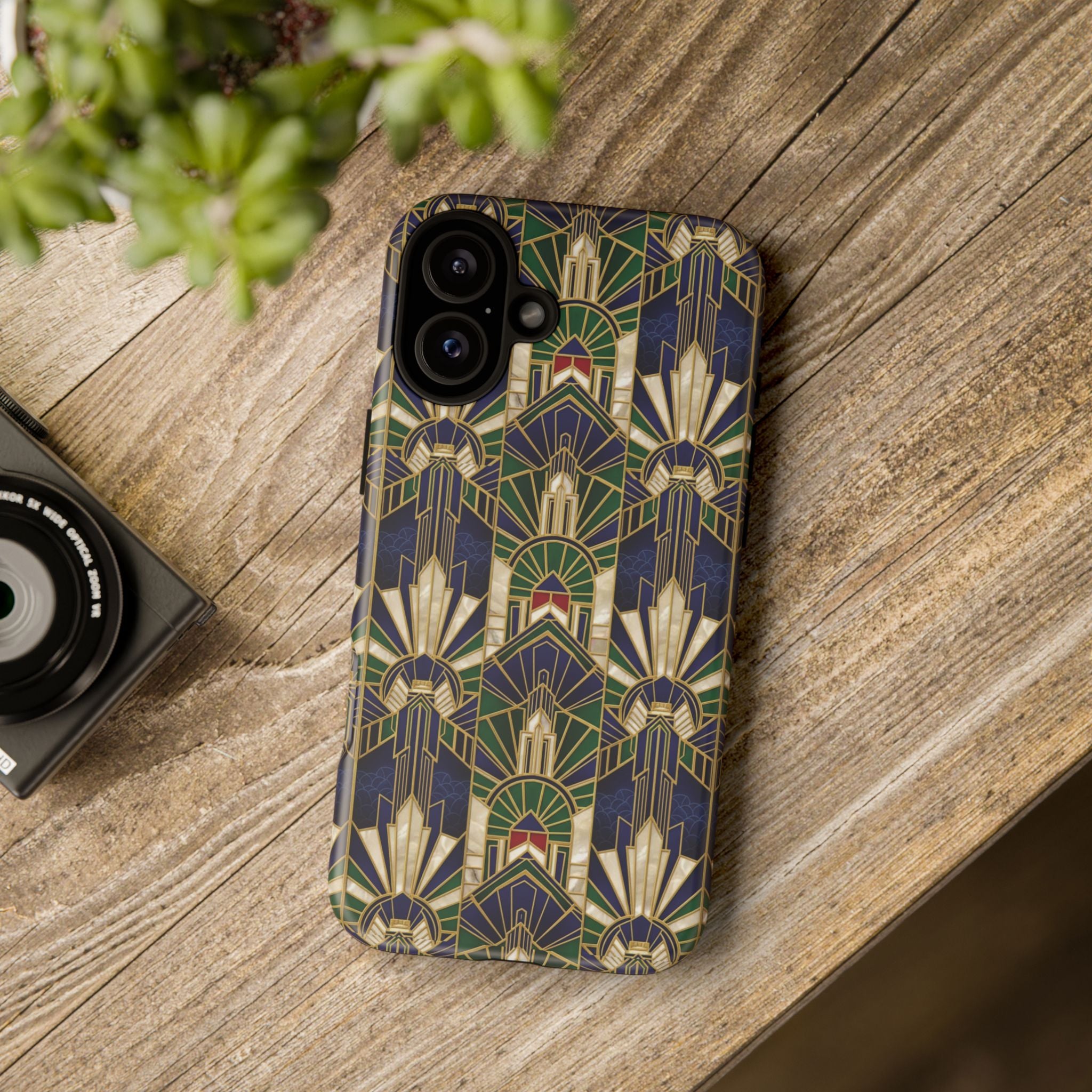 Navy & Gold Art Deco Phone Case — Imperial Art Deco Tough Case