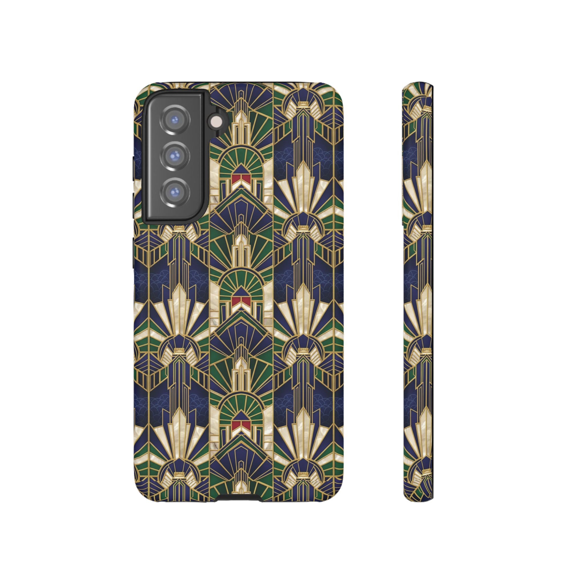 Navy & Gold Art Deco Phone Case — Imperial Art Deco Tough Case