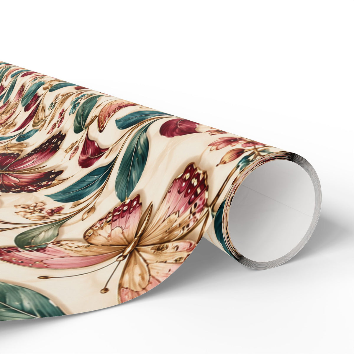Vintage Butterfly Floral Wrapping Paper