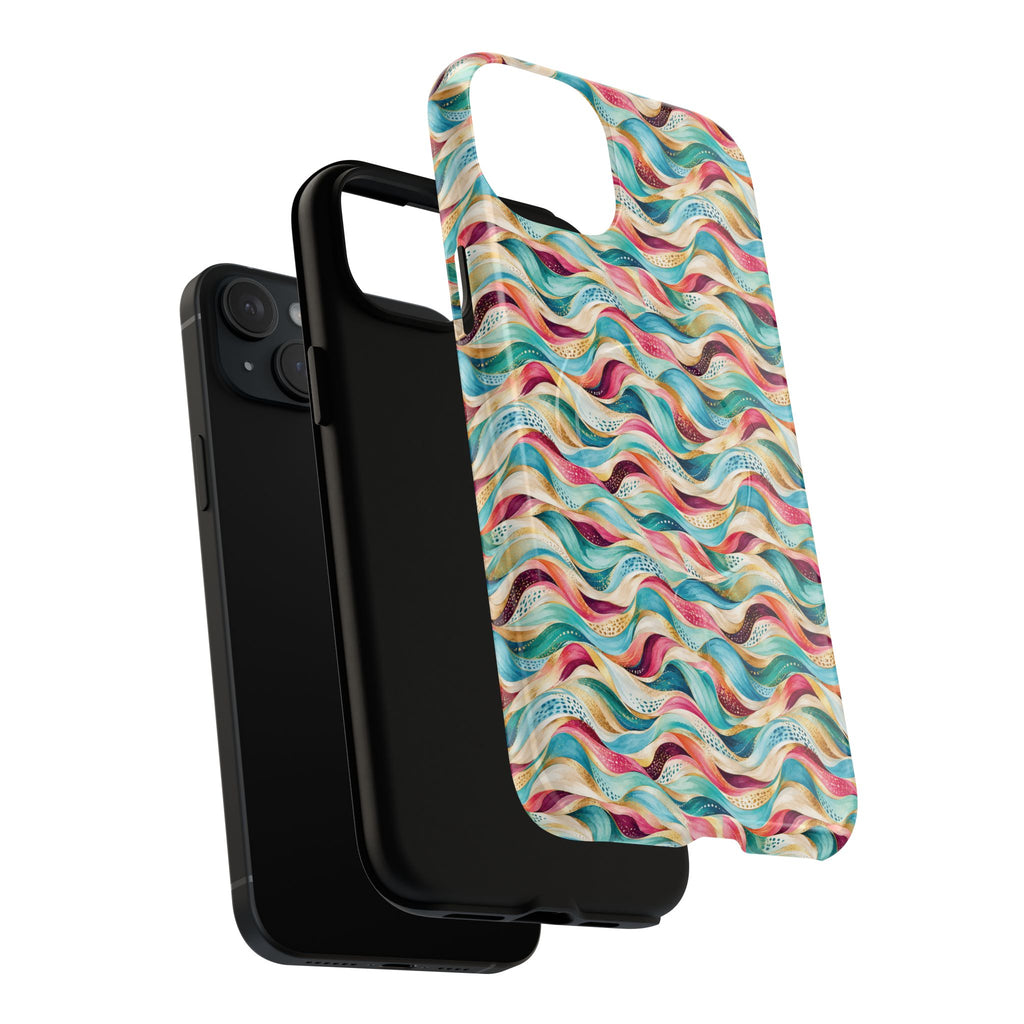 Colorful Wave MagSafe Tough Phone Case