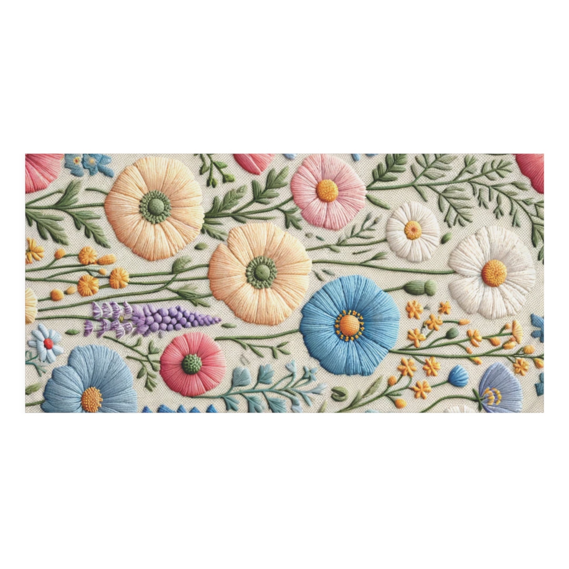 Pastel Wildflower Pink Purple Blue Soft & Luxurious Mink-Cotton Towel 30x60 Elevate Your Bath Experience with Vibrant Nature-Inspired Elegance Housewarming Gift.