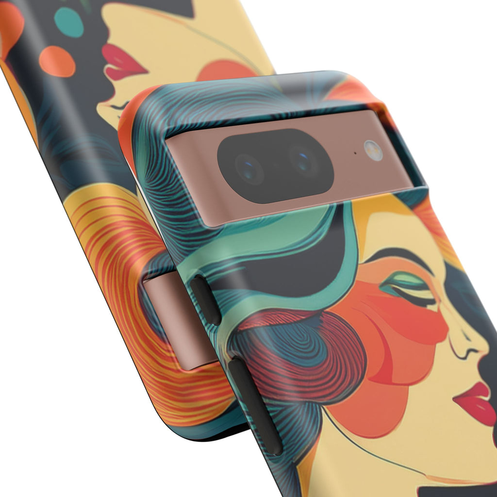 Coque de Téléphone Esthétique Années 50 Rétro Design d'Inspiration Vintage aux Couleurs Pastel Housse Style Mid-Century pour Modèles iPhone et Samsung Galaxy