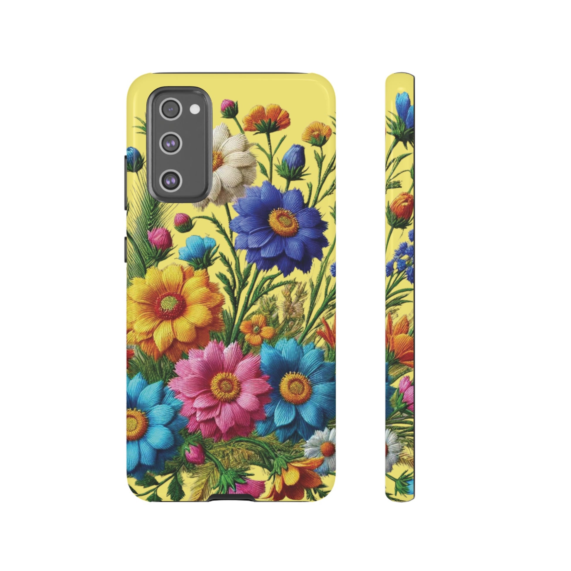 Phone Case Yellow Bright Floral Protective Phone Case Gift for Her Phone 15, Samsung iPhone Samsung  iPhone 15, Samsung iPhone Samsung Accessory Gift for Her