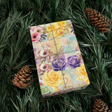 Pastel Floral Wrapping Paper | Vibrant Seasonal Blooms | Perfect for Birthdays, Special Occasions | Premium Quality Gifts Moms Weddings