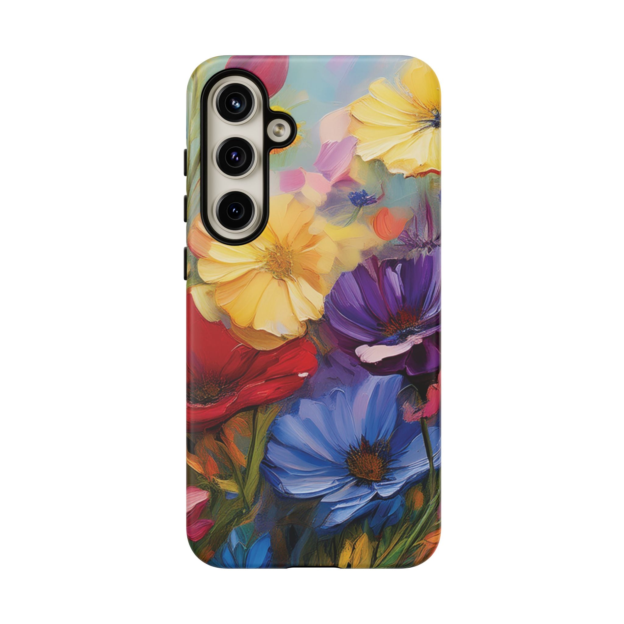 Bold Wildflower Phone Case Bright Hand-Painted Floral Art Vibrant Botanical Design for iPhone & Samsung | Trendy Nature Lover Gift Phone  Galaxy