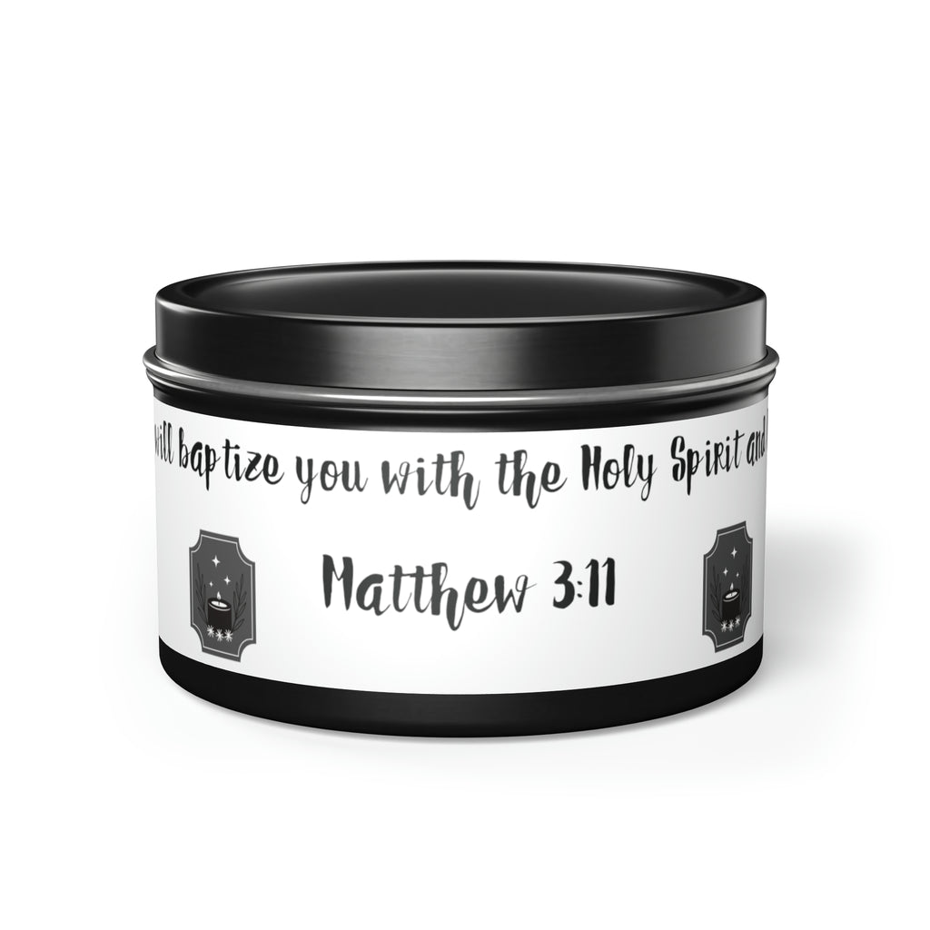 New House Sacred Light Divine Verse Tin Candles Embrace Peace with 4oz/8oz Coconut Soy Wax, Hand-Poured in USA. Lead-Free Wick, 20-40hr Burn. Evergreen, Vanilla, More Spiritual Ambiance Awaits Pure Harmony Grace..