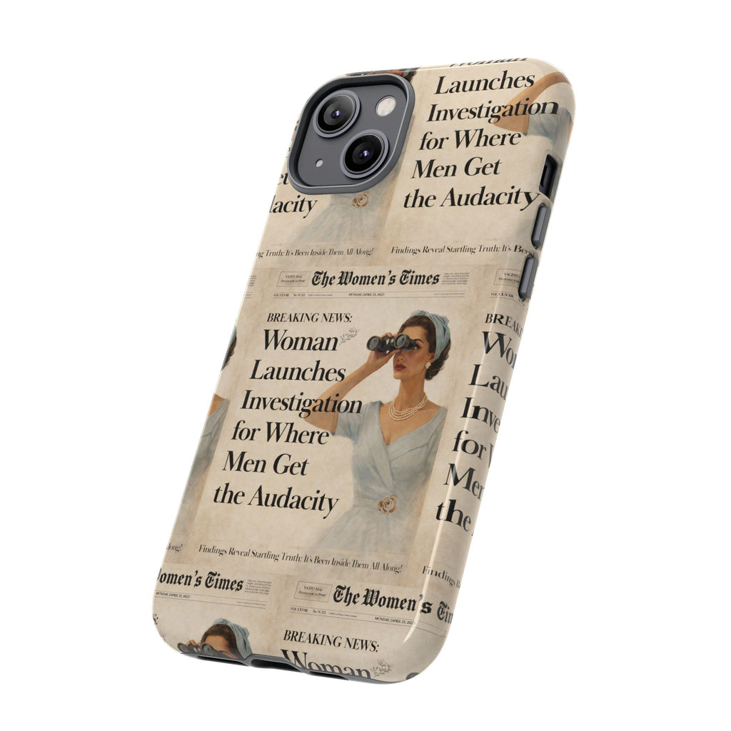 Funny Vintage Sarcastic Women Phone Case | Retro Sarcasm Text Design
