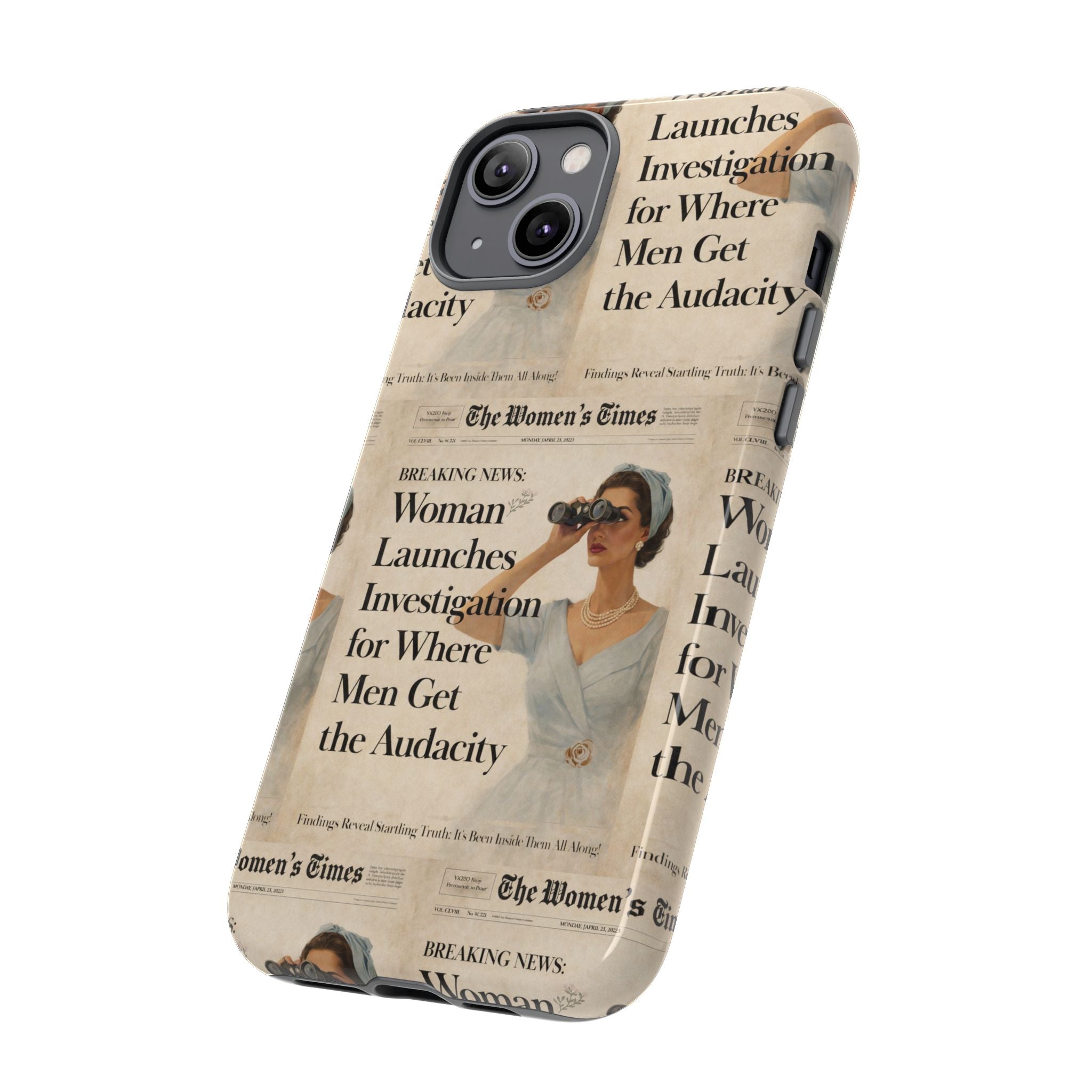 Funny Vintage Sarcastic Women Phone Case | Retro Sarcasm Text Design