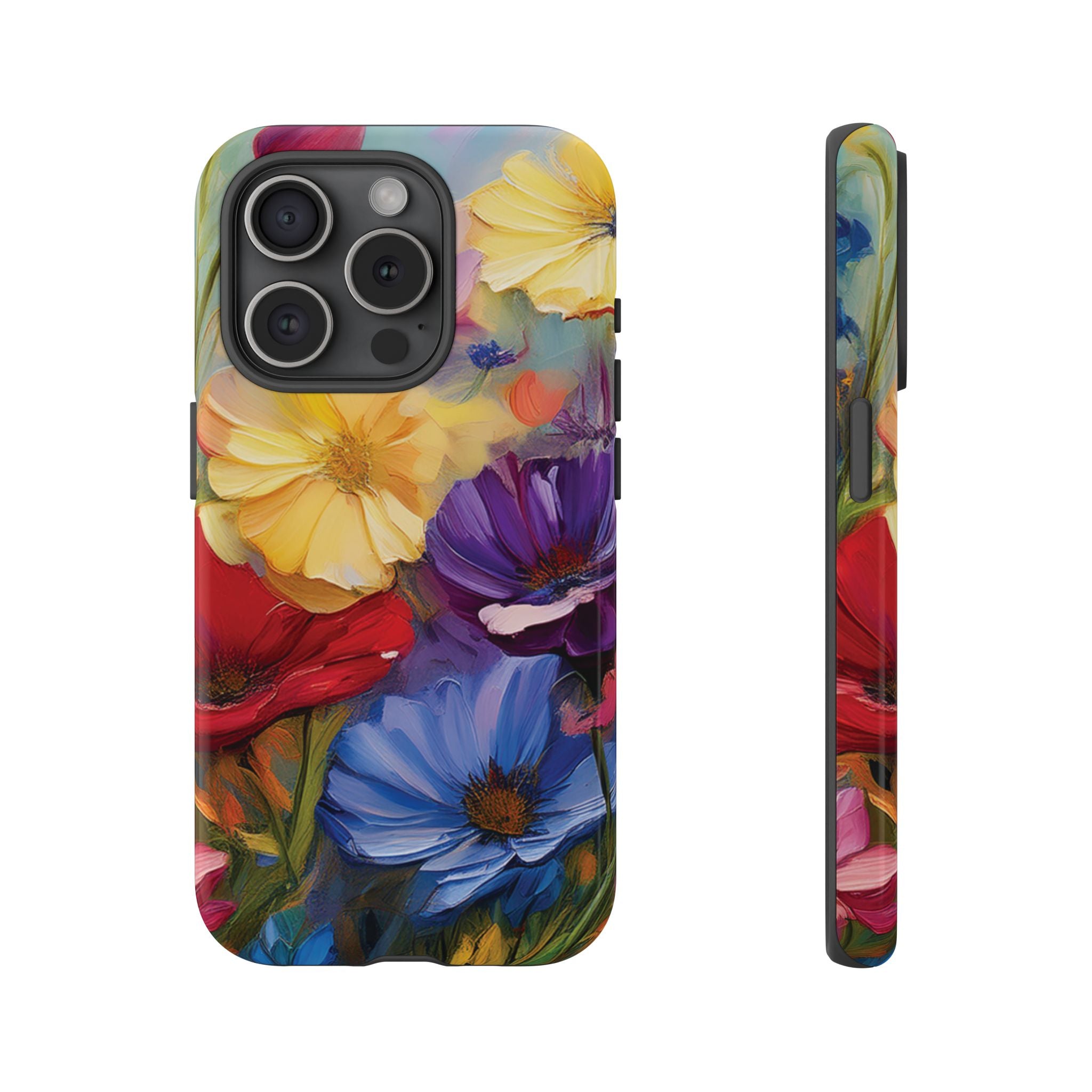 Bold Wildflower Phone Case Bright Hand-Painted Floral Art Vibrant Botanical Design for iPhone & Samsung | Trendy Nature Lover Gift Phone  Galaxy